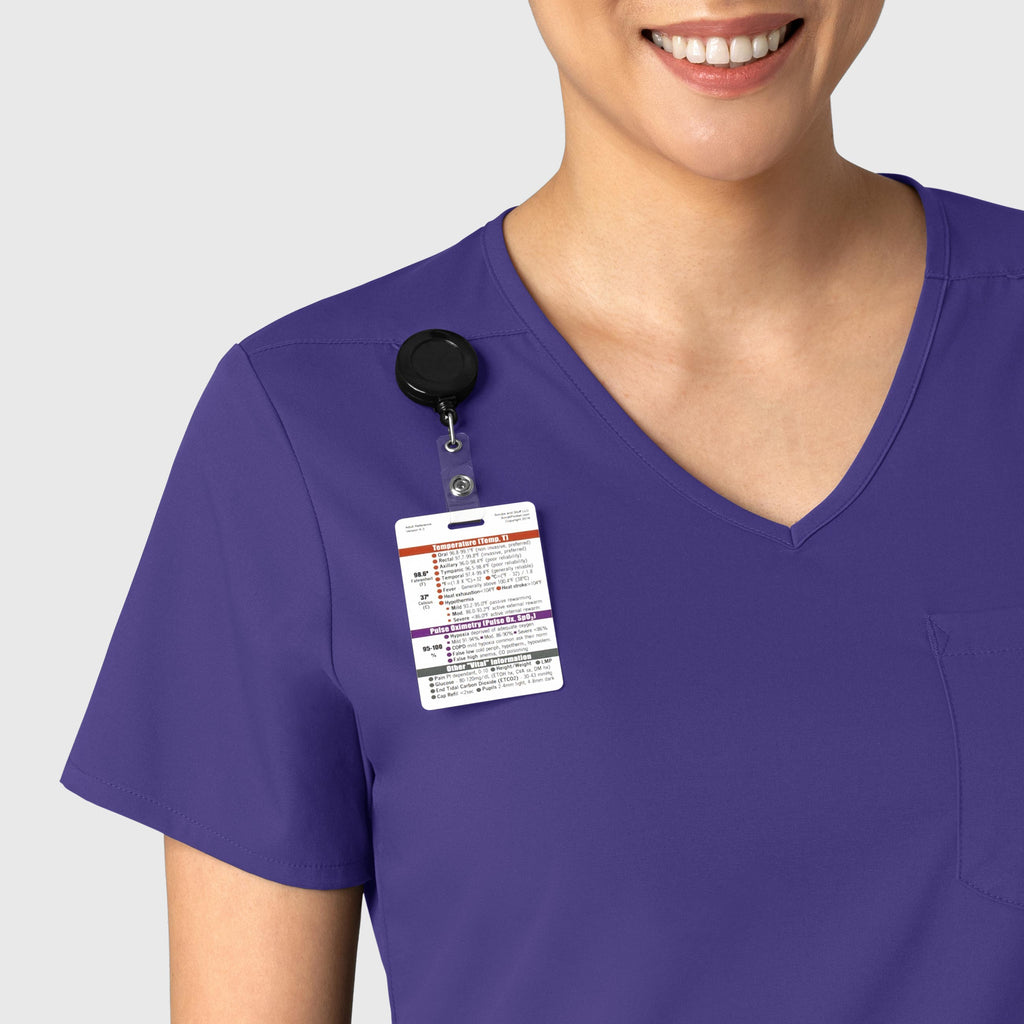 Boundless 6151 Tuck-In Scrub Top Grape