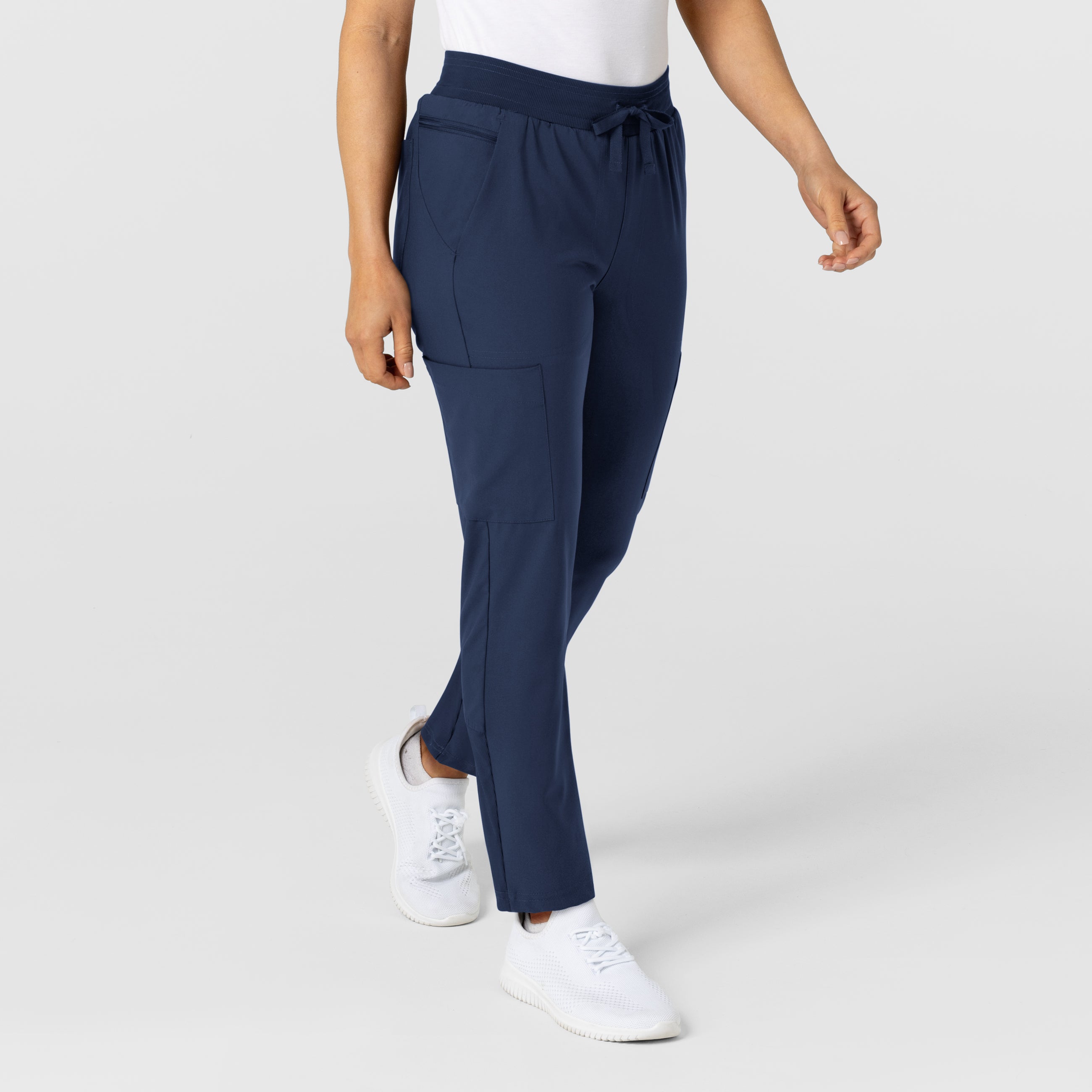 W123 5045 Flex-n-Reach Track Scrub Pants Navy