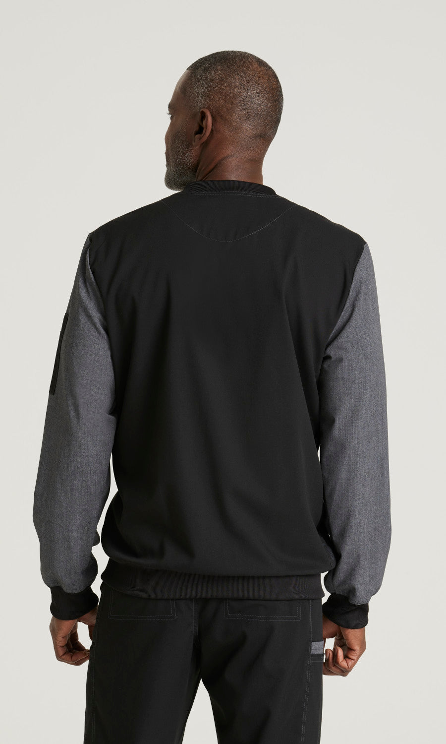 Grey's Anatomy Spandex Stretch GRSW892 Lucas Warm-Up Scrub Jacket Black