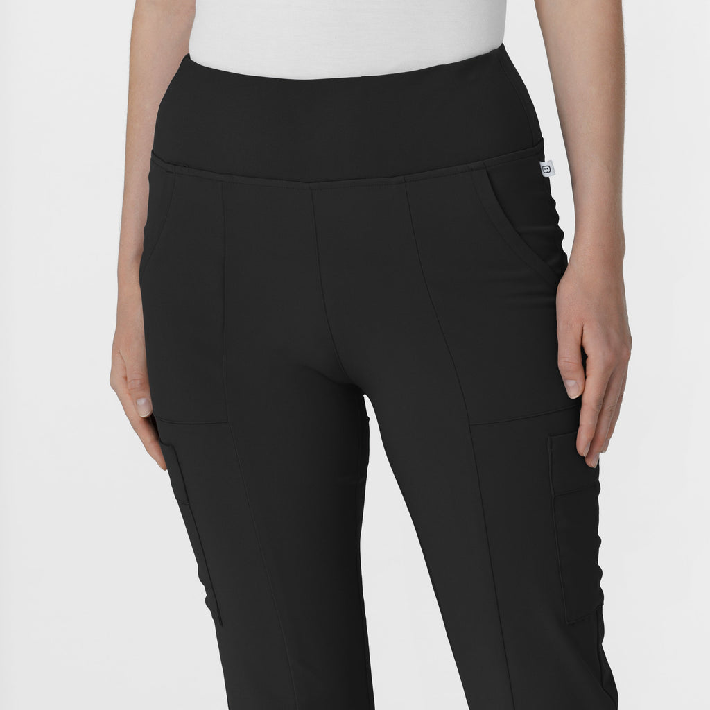 RENEW 5534 Cargo Flare Scrub Pants Black