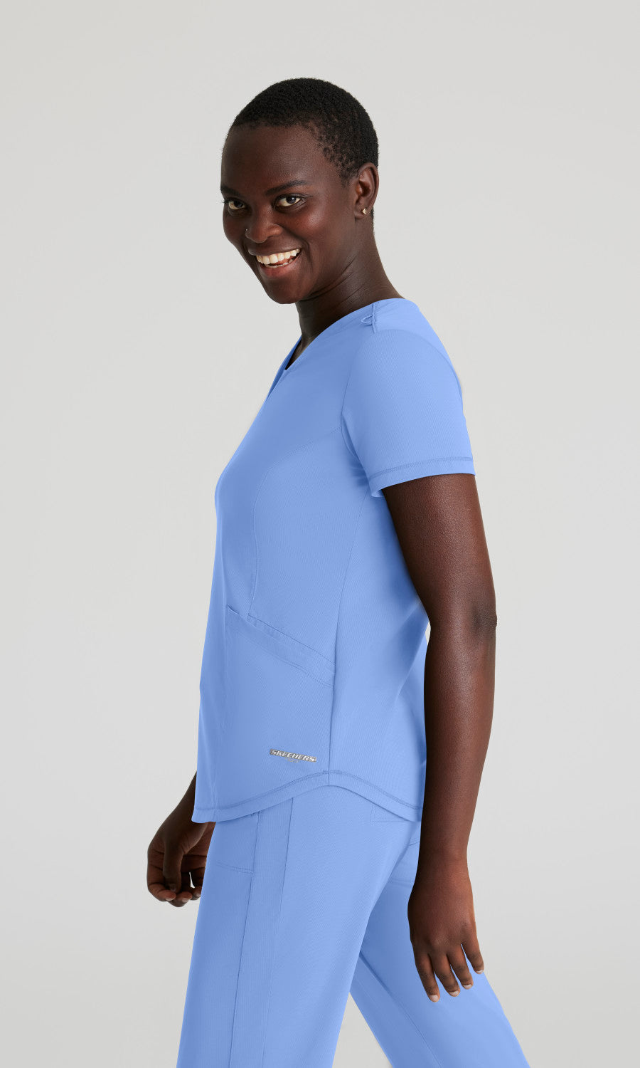 Skechers Slip-Ins Knits SKT220 Serene Knit Scrub Top Ciel Blue