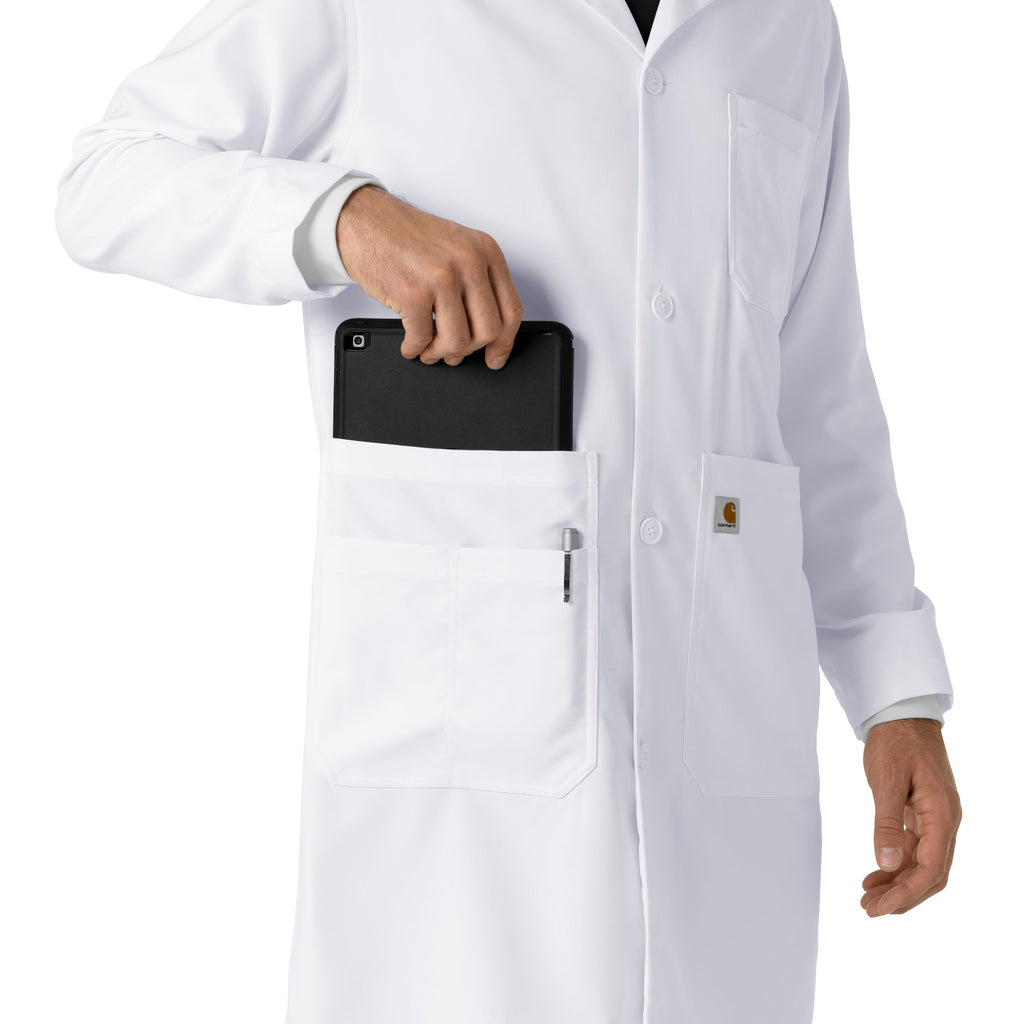 Lab Coats C73005 Men's Long Lab Coat White