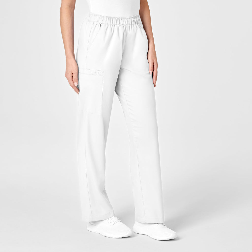 WonderWORK 501 Pull-On Cargo Scrub Pants White