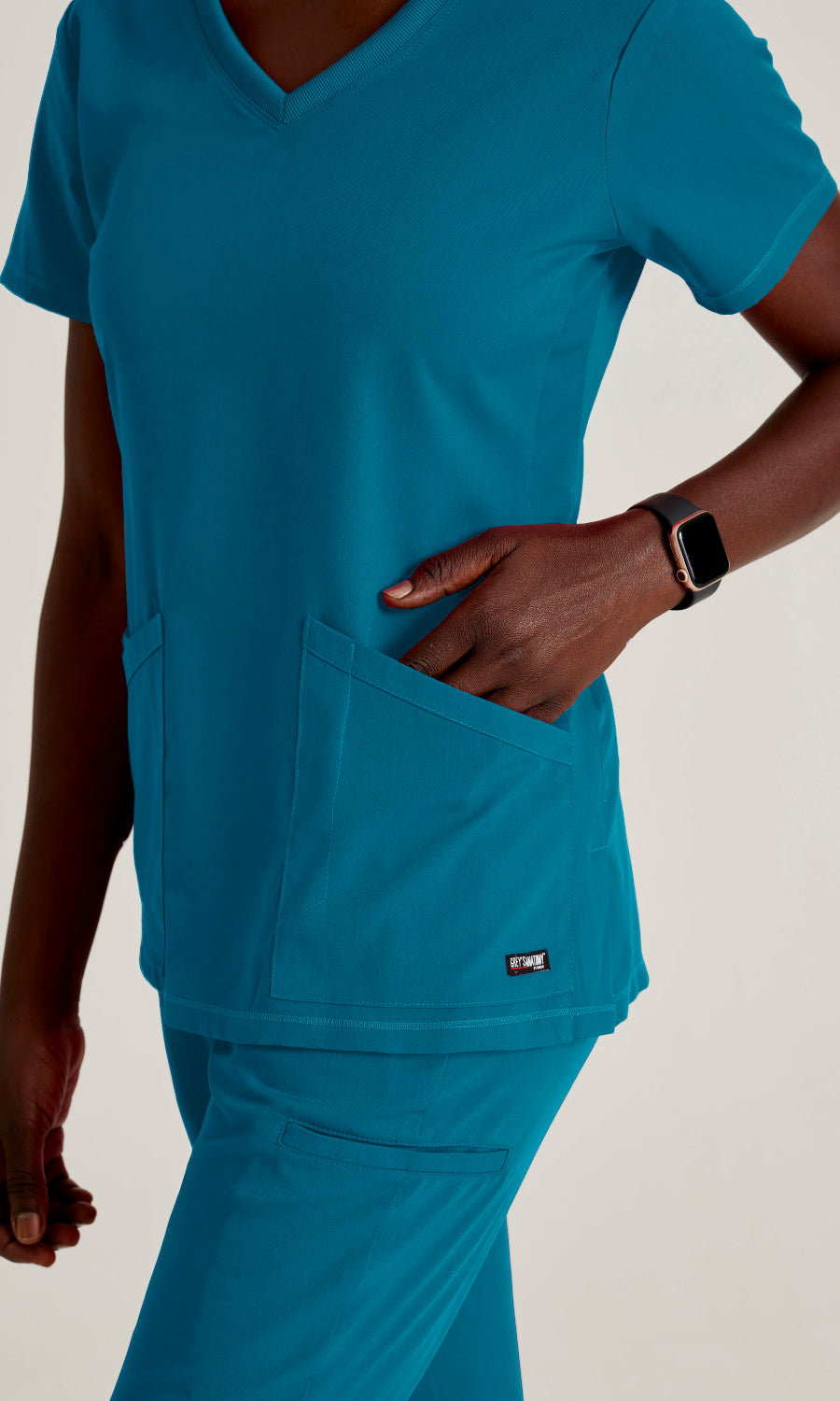 Grey's Anatomy Stretch GRST045 Serena Scrub Top Bahama