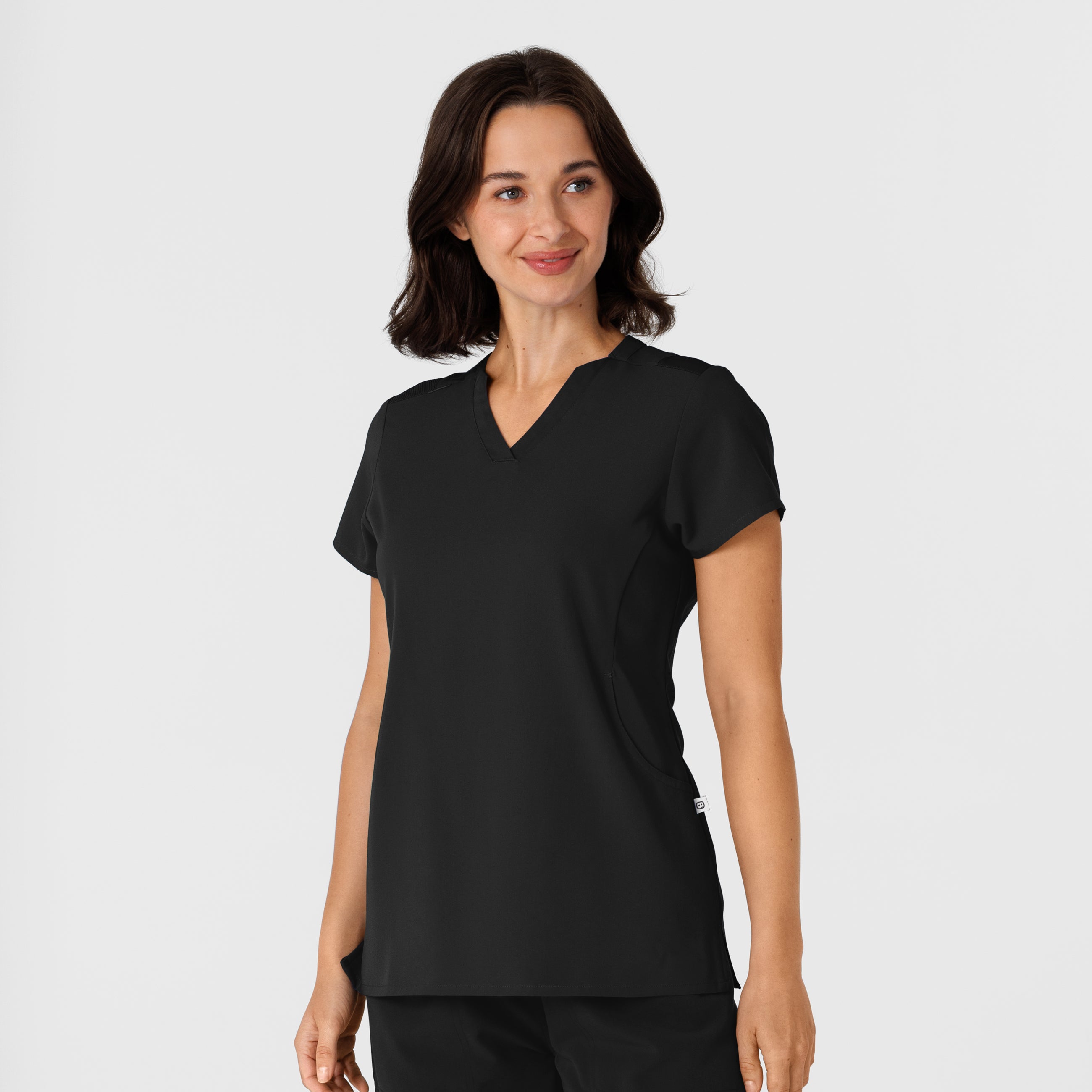 Nova 6432 Flex-n-Reach V-Neck Scrub Top Black