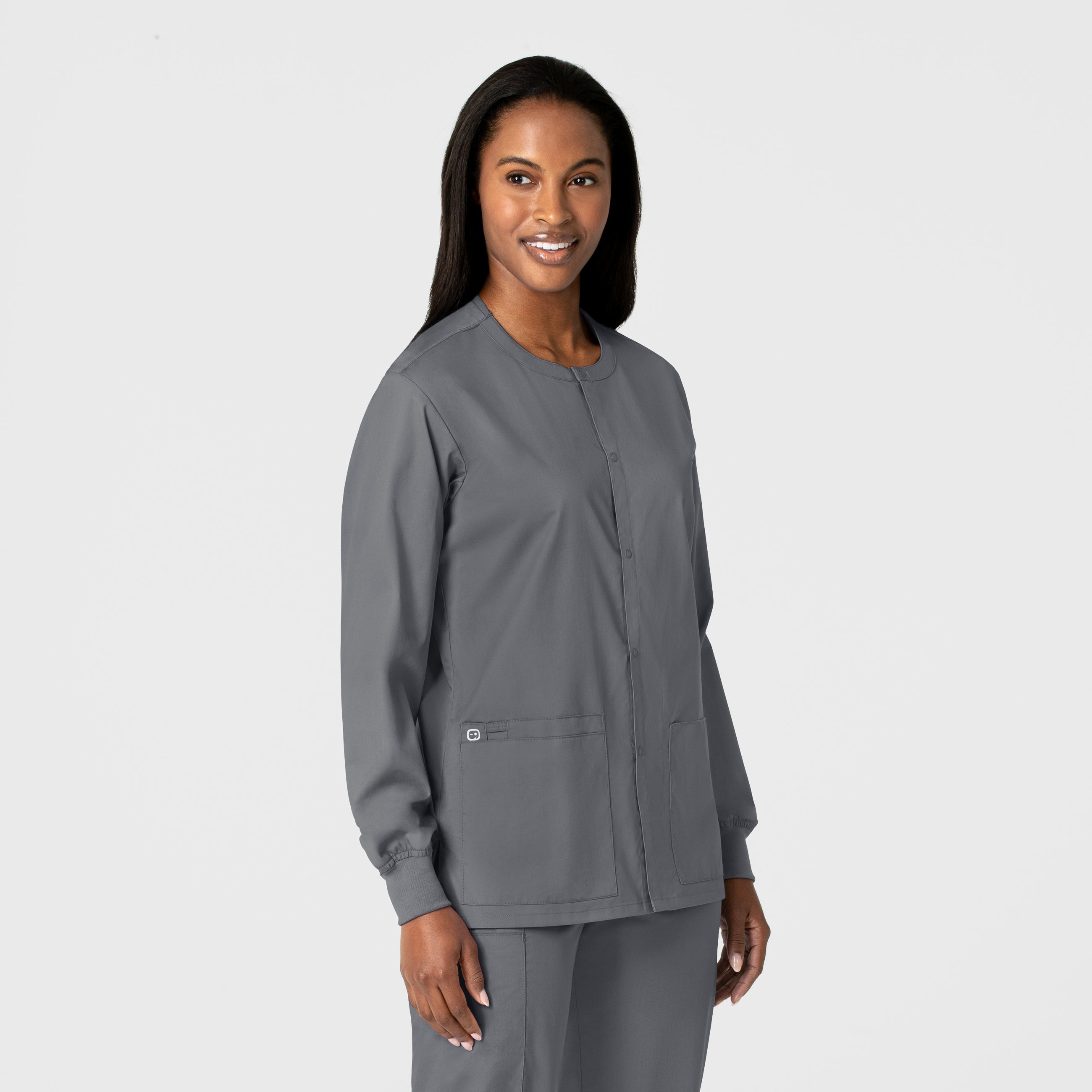 WonderWORK 800 Unisex Snap Front Jacket Pewter