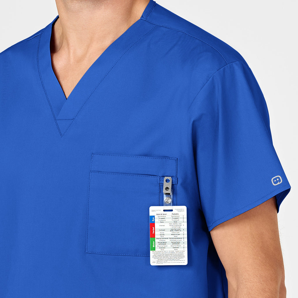 WonderWORK 100 Unisex V-Neck Scrub Top Royal