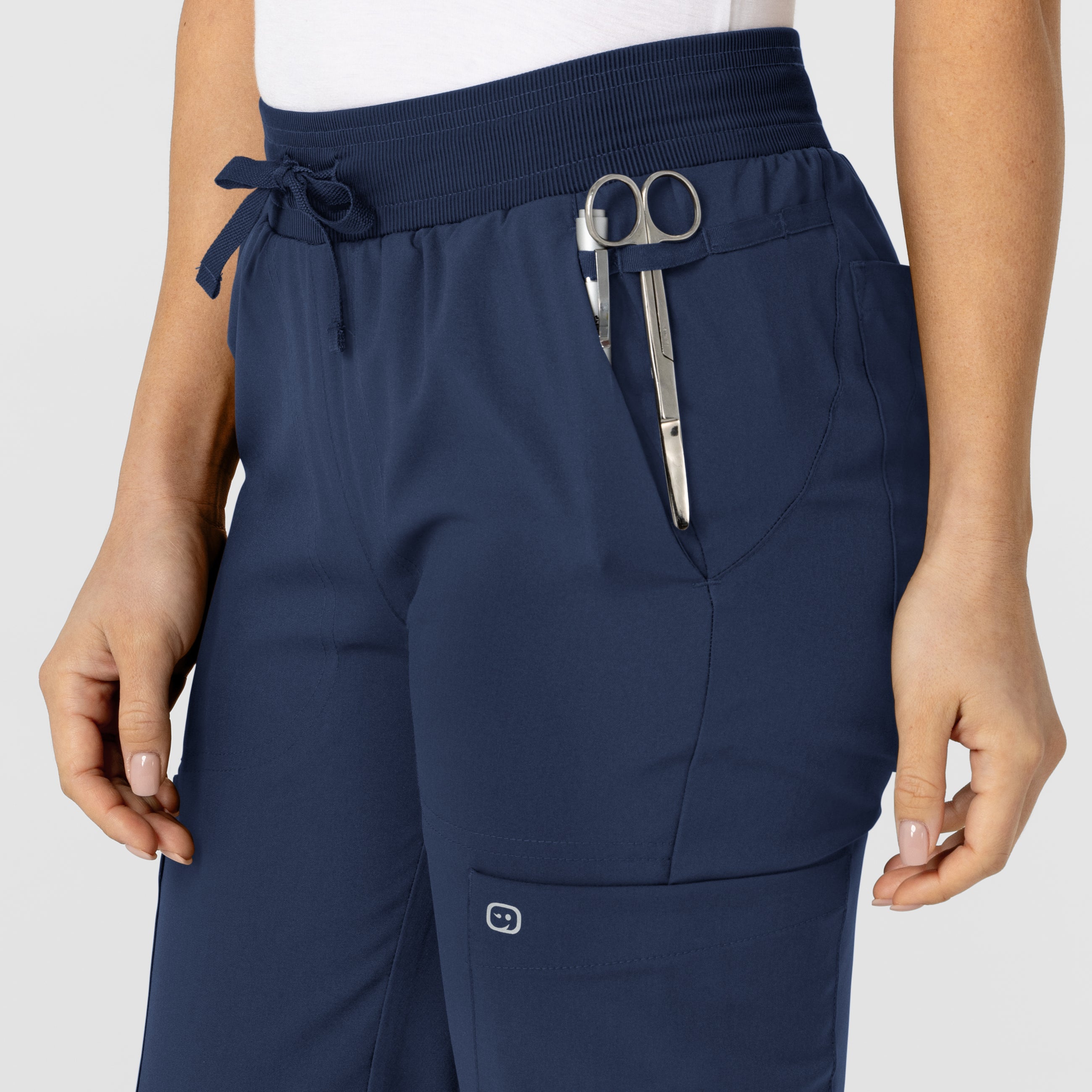 W123 5045 Flex-n-Reach Track Scrub Pants Navy