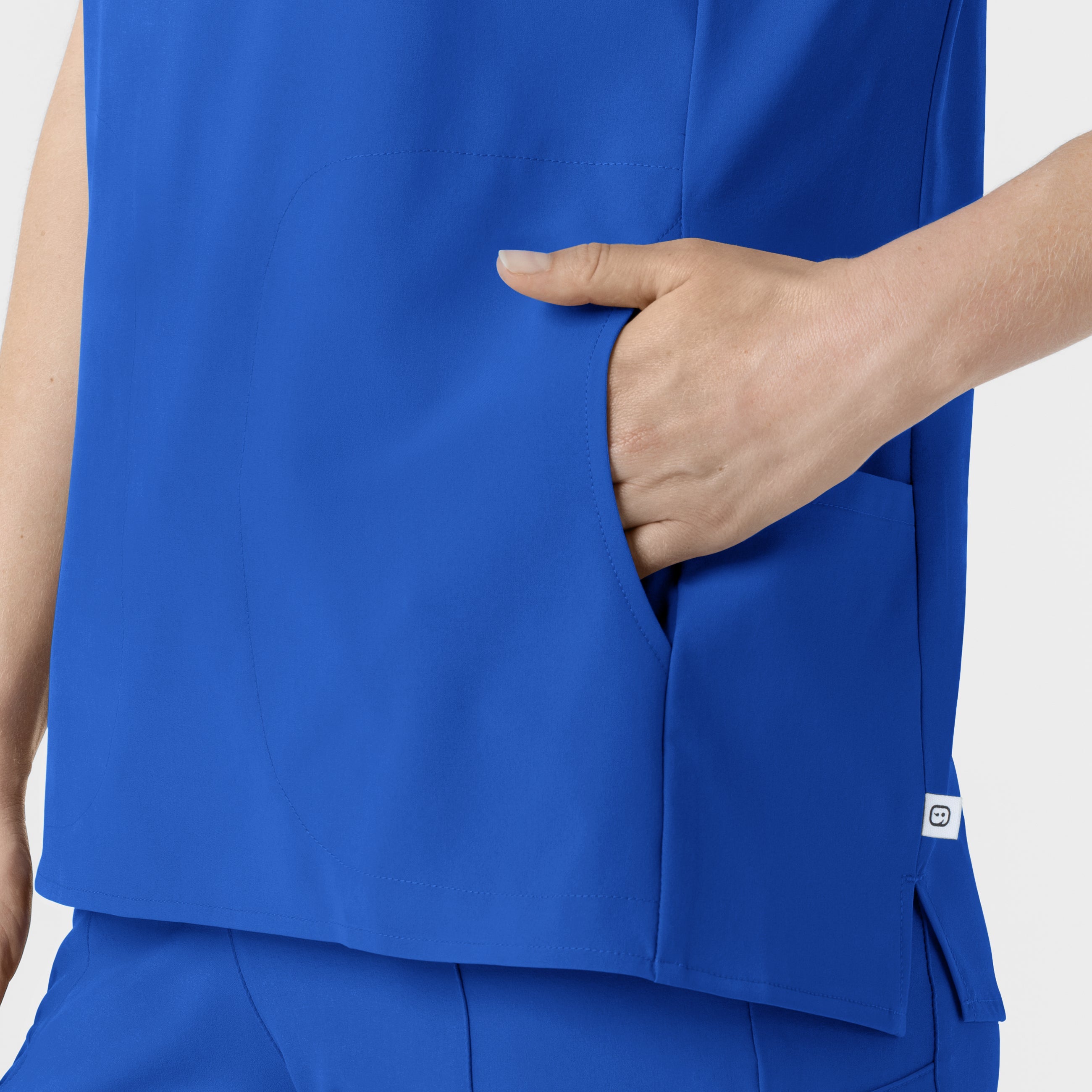 RENEW 6734 Mandarin Collar Scrub Top Royal