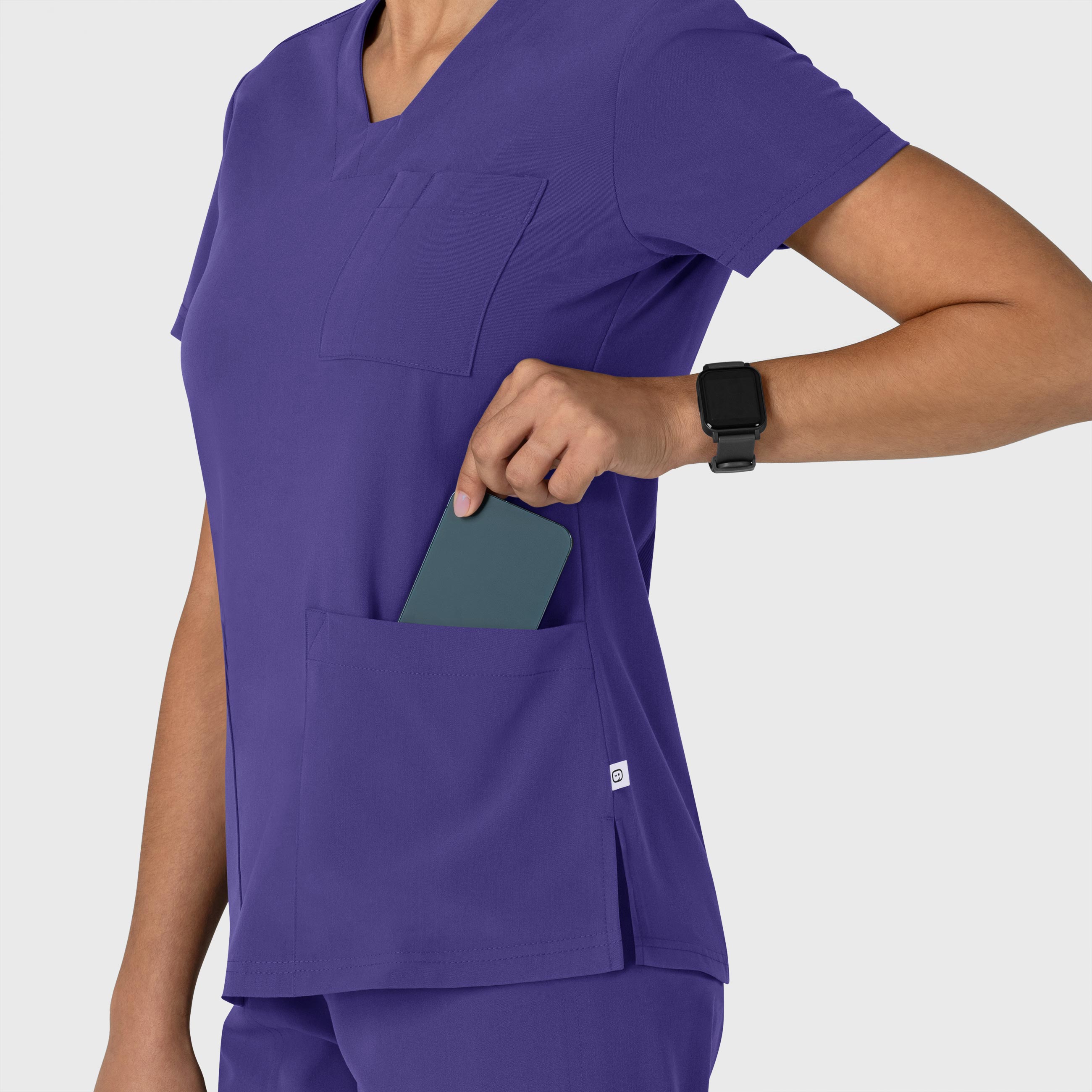 Nova 6132 Flex-n-Reach V-Neck Scrub Top Grape