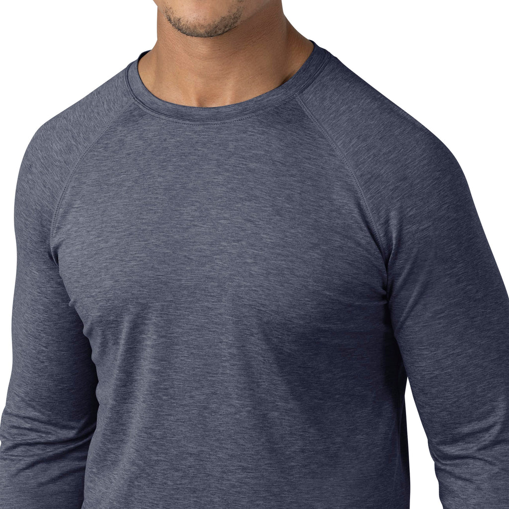 Force Sub-Scrubs C32009 Men's Performance Long Sleeve Tee Navy Heather