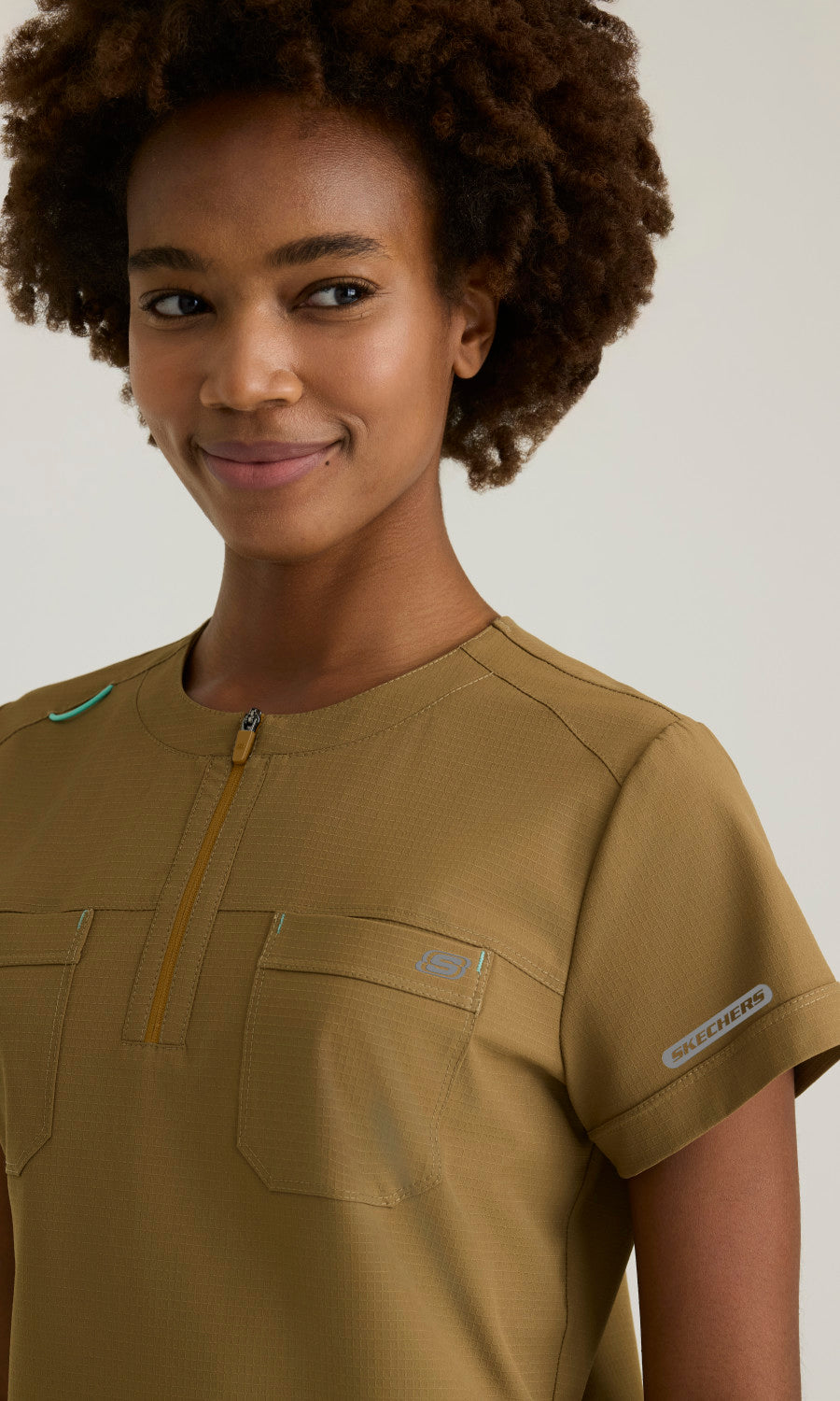 Skechers Ripstop SKT284 Trek Tuck-In Scrub Top Duffle