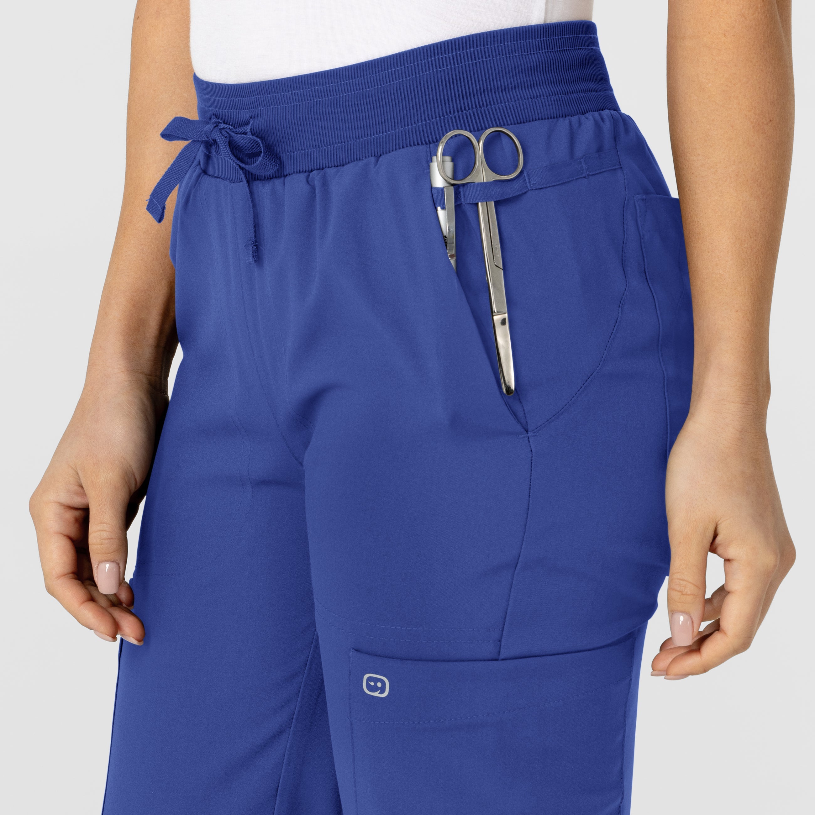 W123 5045 Women's Flex-n-Reach Track Scrub Pants Galaxy Blue