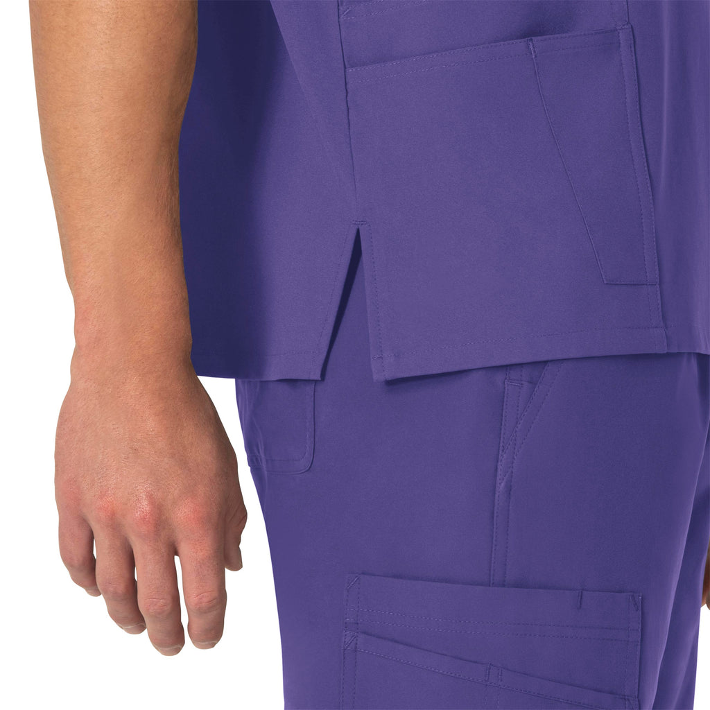 Force Essentials C15013 Unisex V-Neck 6-Pocket Scrub Top Grape