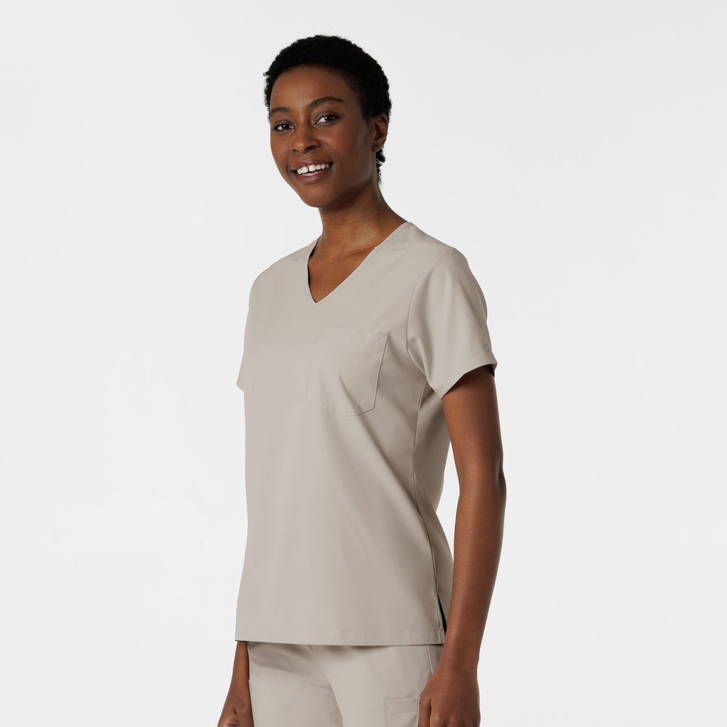 Boundless 6151 Tuck-In Scrub Top Cloud