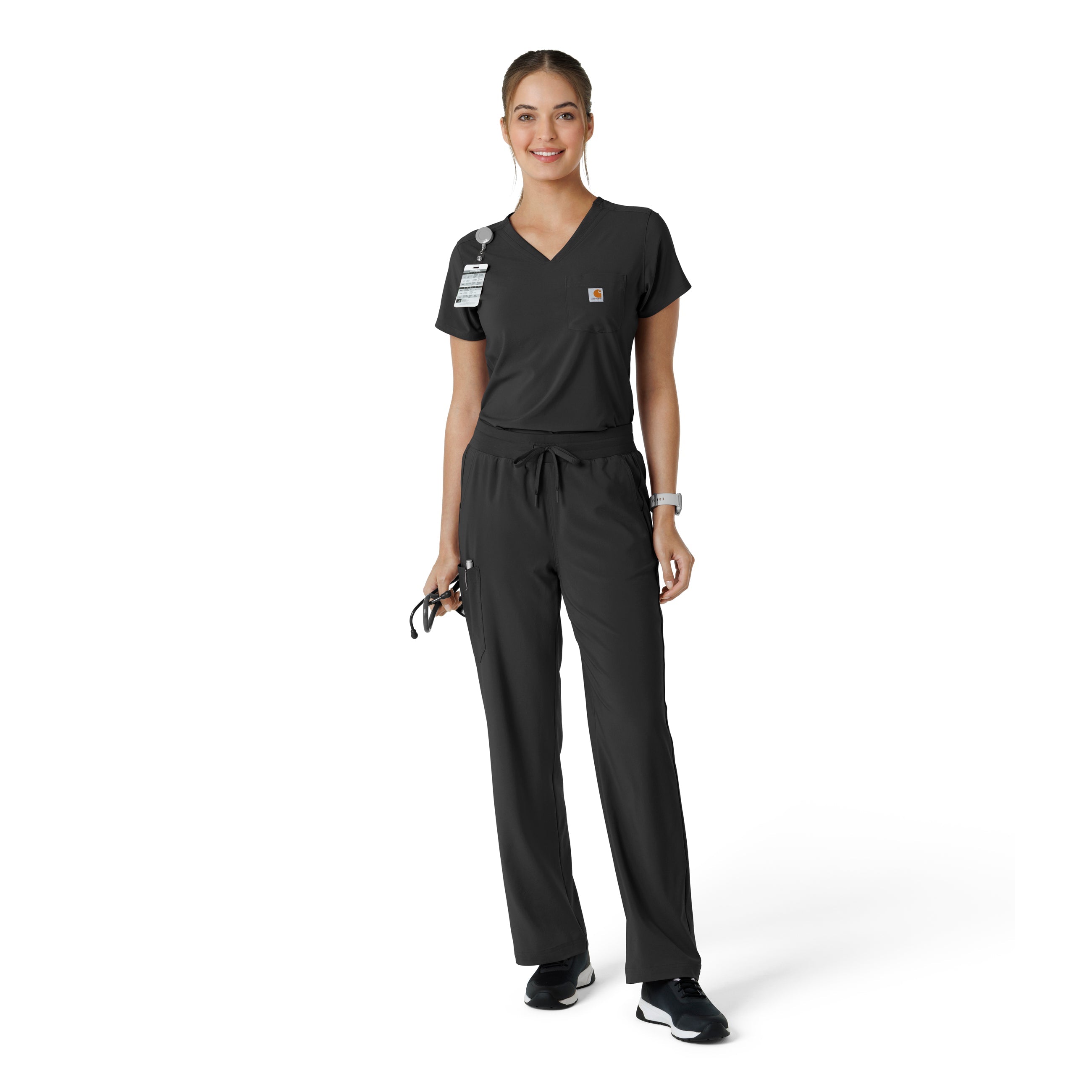 Force Cross-Flex C53310 Boot Cut Scrub Pants Black