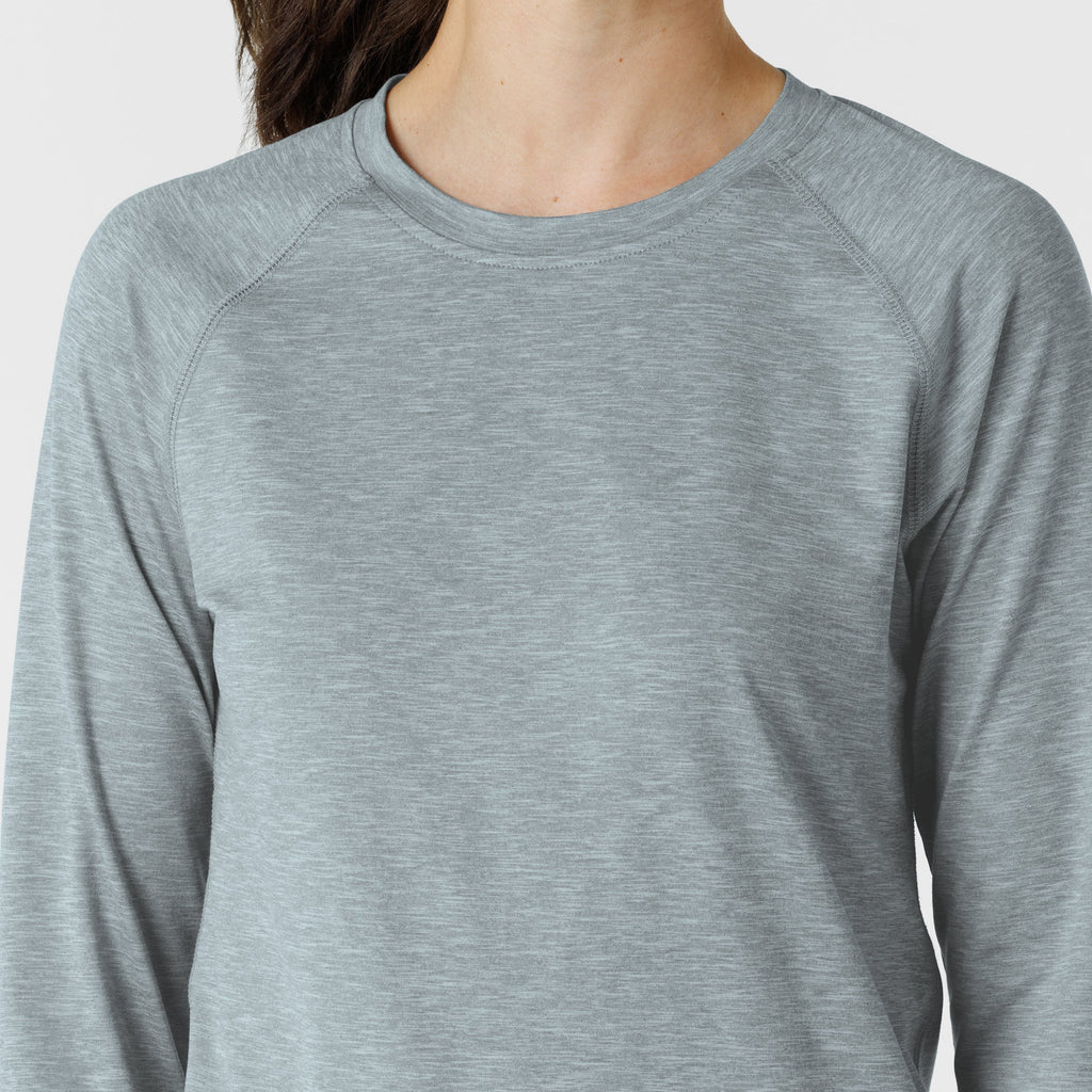 Layers 2139 Watch Window Long Sleeve Underscrub Top Grey Heather