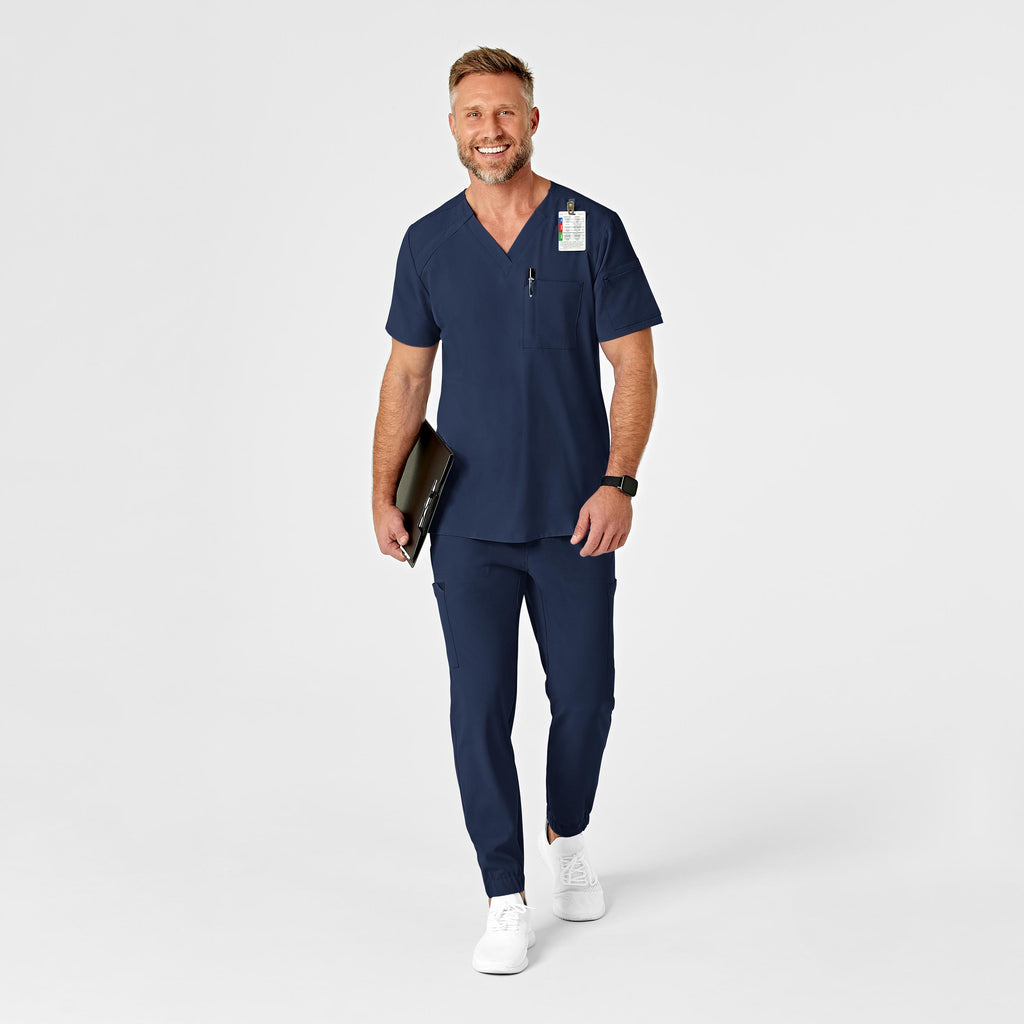 RENEW 5034 Men's Jogger Scrub Pants Navy