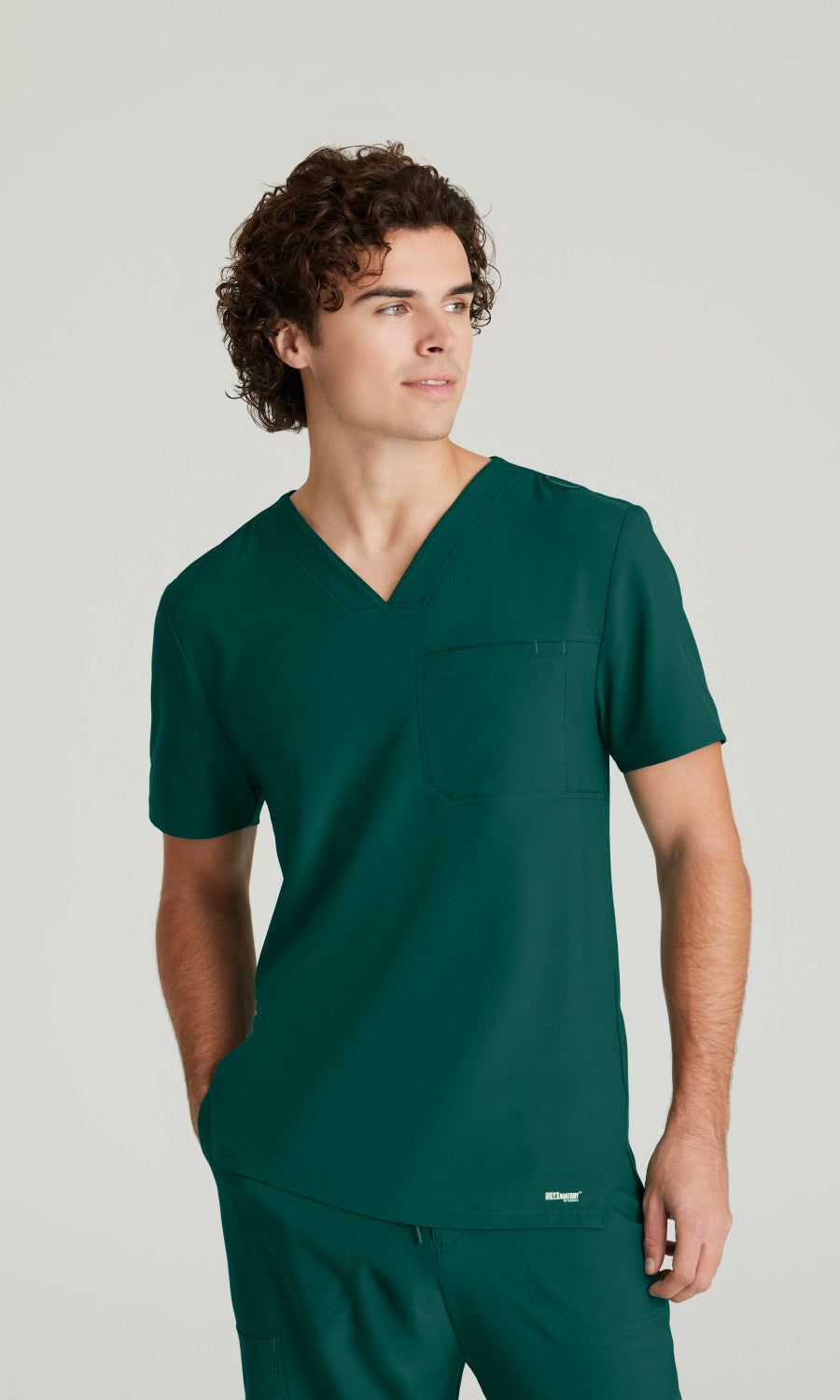 Grey's Anatomy Evolve GSST179 Journey Scrub Top Hunter Green