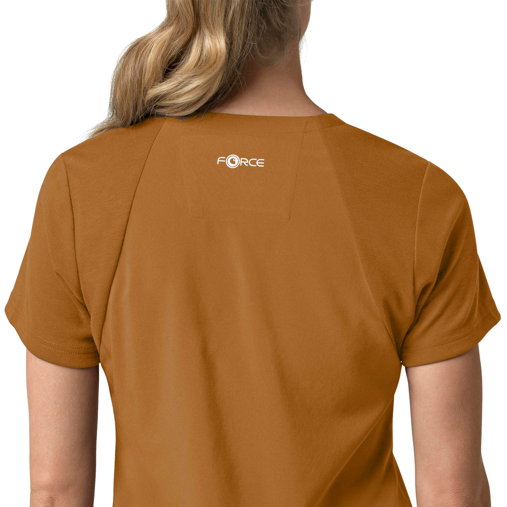 Force Cross-Flex C13210 Flex Panel V-Neck Scrub Top Fox Brown