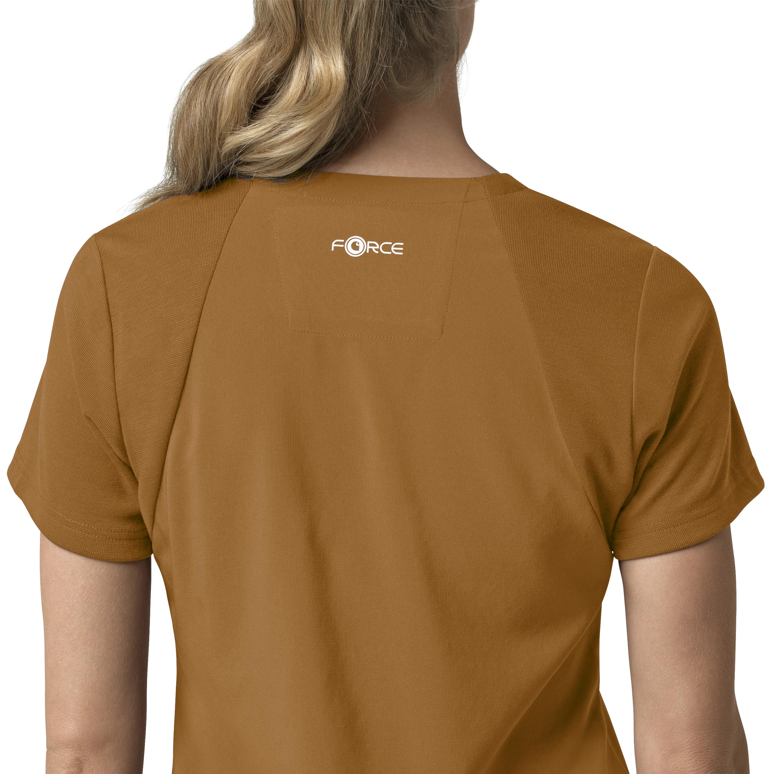 Force Cross-Flex C13210 Flex Panel V-Neck Scrub Top Fox Brown