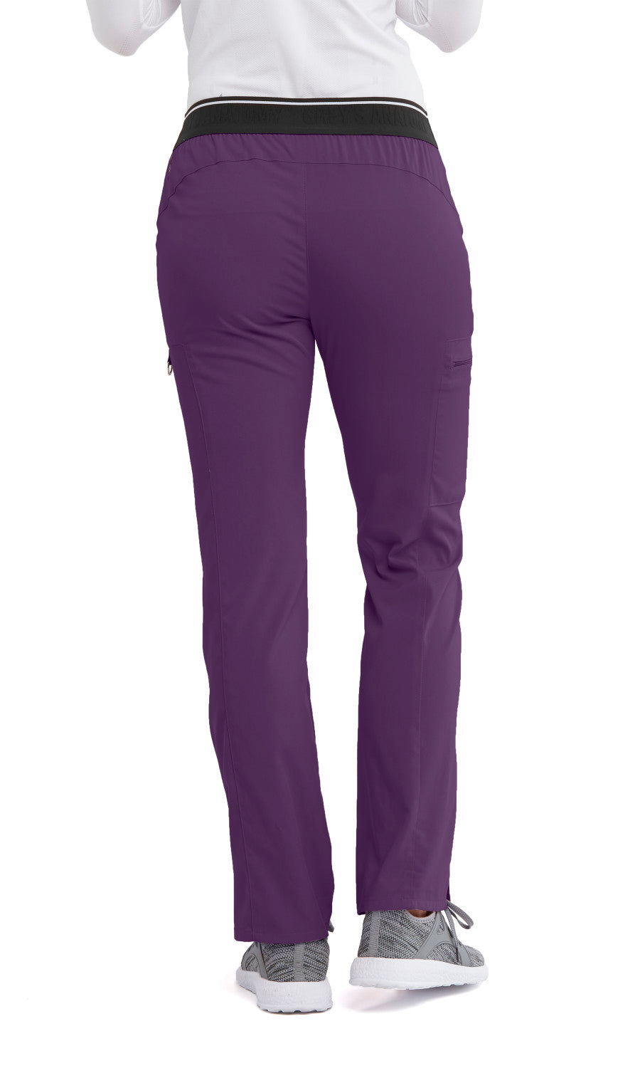 Grey's Anatomy Stretch GRSP500 Kim Scrub Pants Eggplant