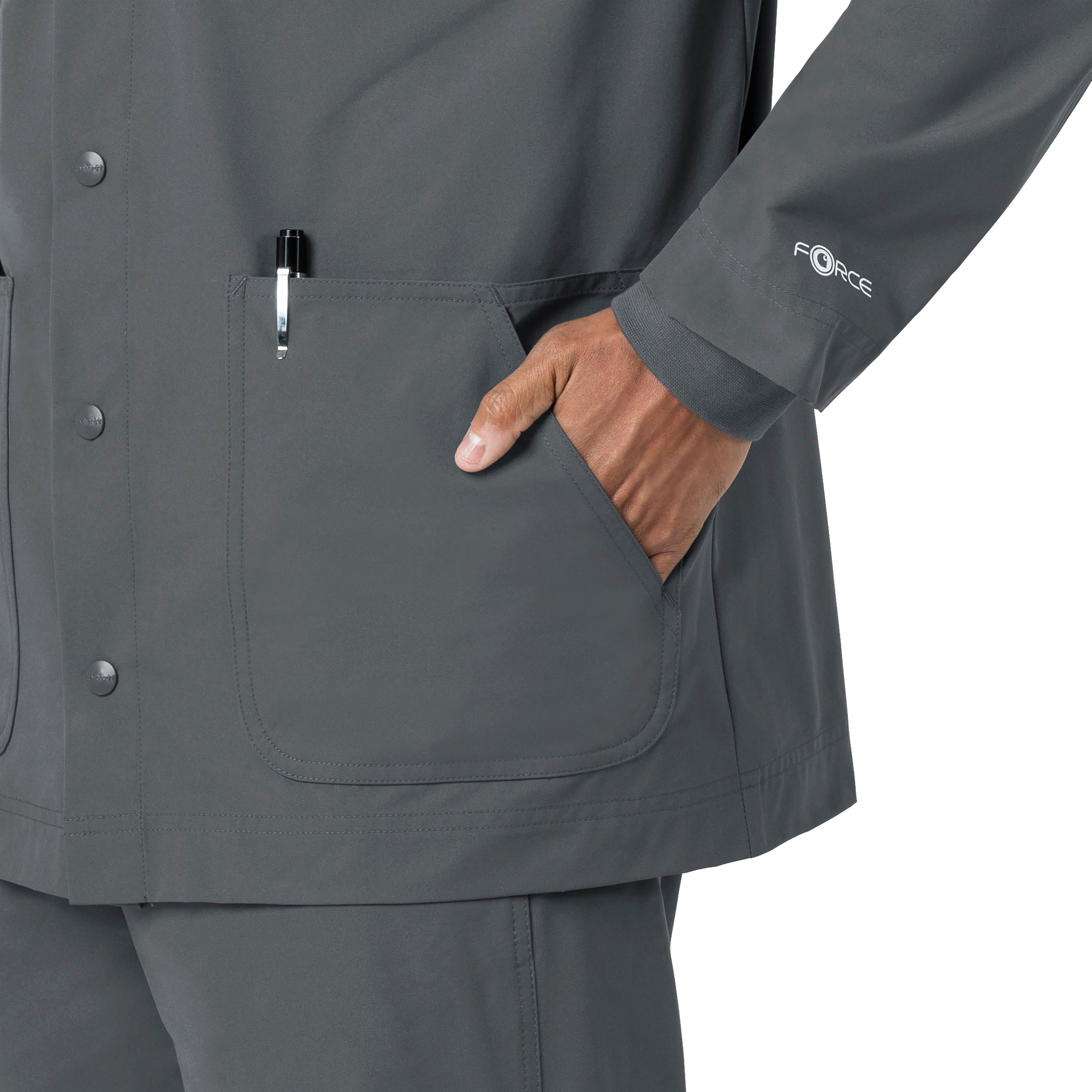 Force Essentials C85013 Unisex Chore Coat Pewter