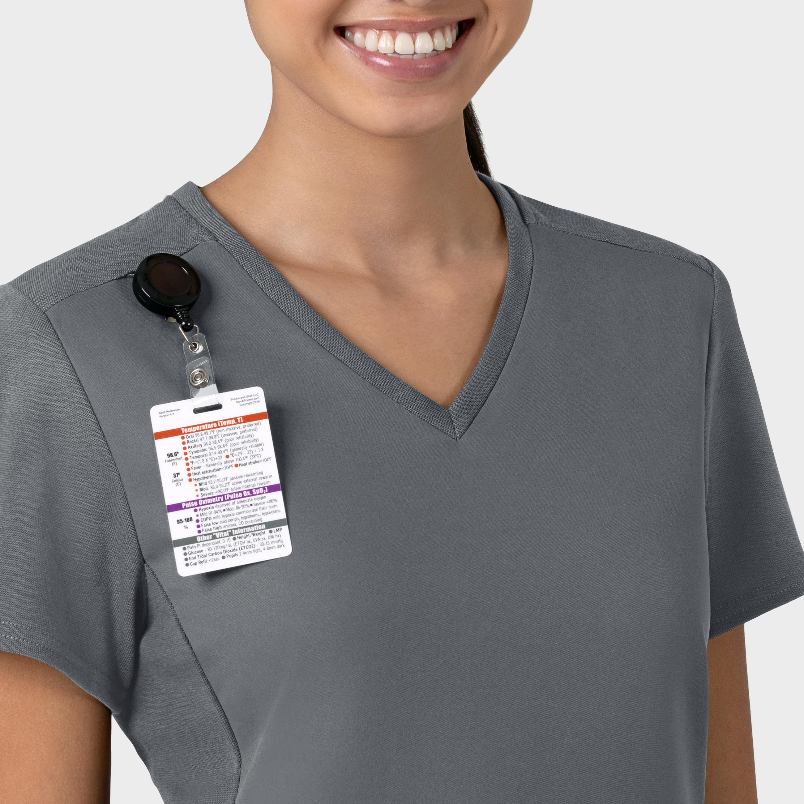 Thrive 6522 Flex-n-Reach V-Neck Scrub Top Pewter
