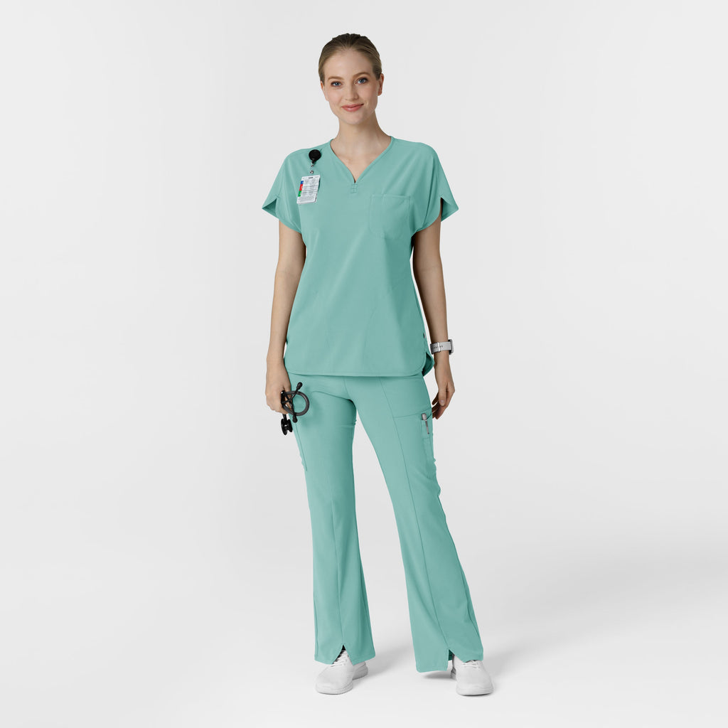 RENEW 5534 Cargo Flare Scrub Pants Turquoise