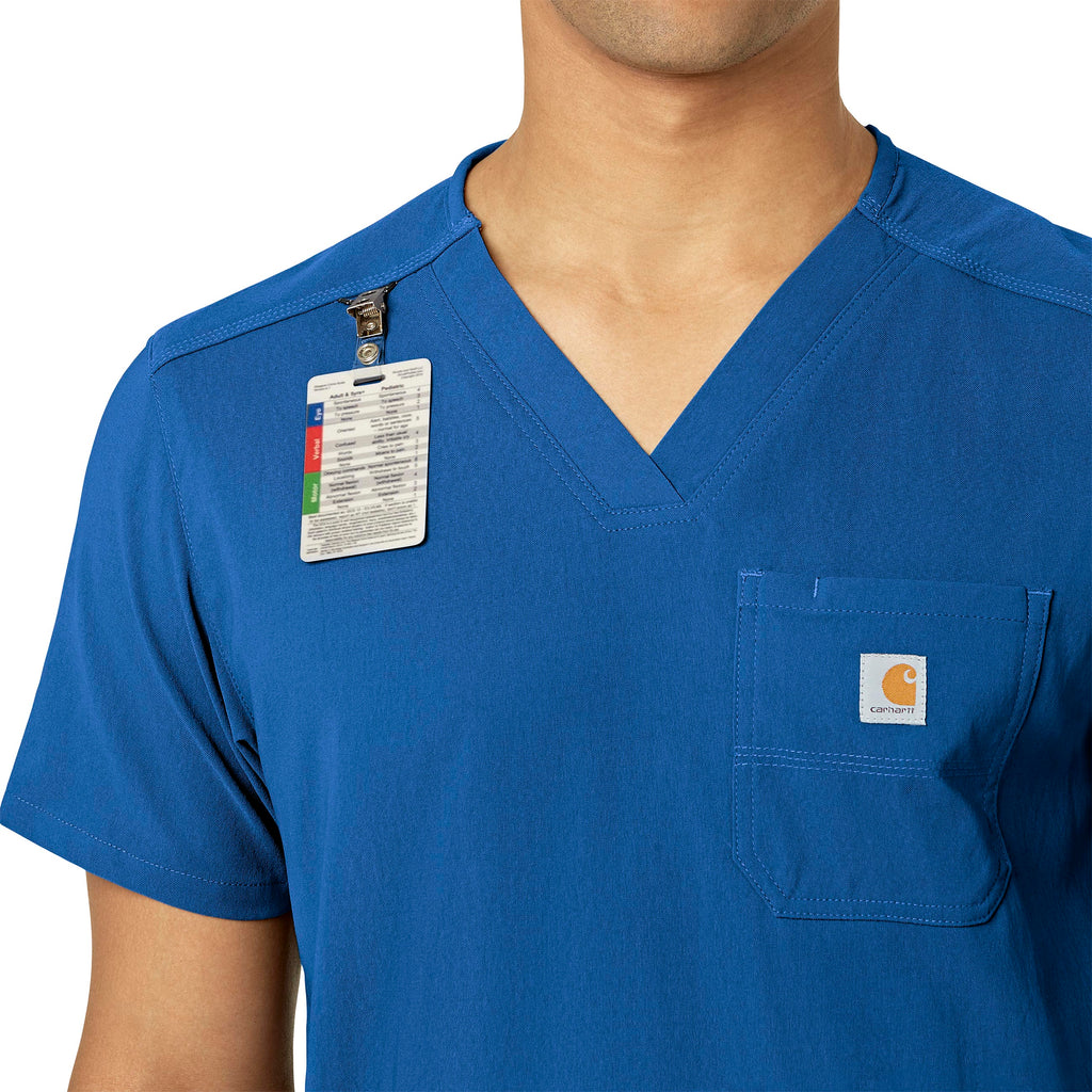 Rugged Flex Peak C15037 Men's 5-Pocket V-Neck Scrub Top Royal
