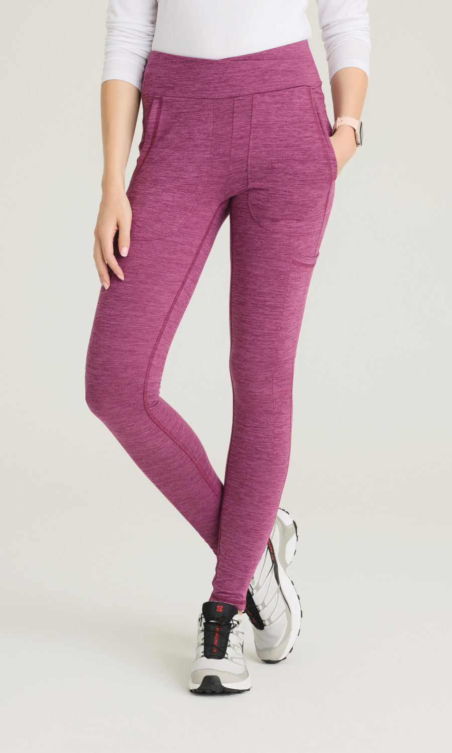 Barco One Performance Knit BOP700H Strive Leggings Dark Mauve Heather