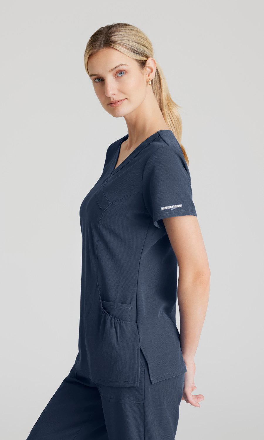 Skechers Vitality SKT064 Charge Scrub Top Pewter