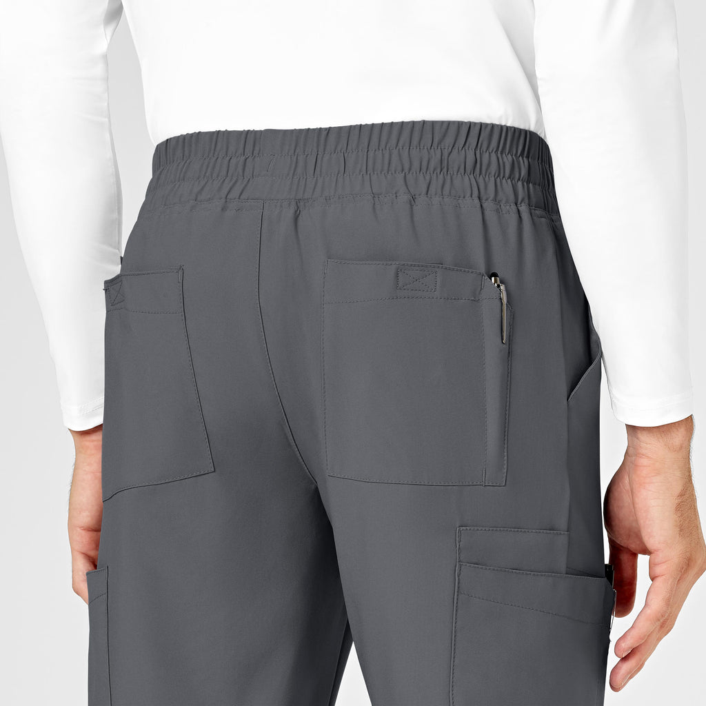W123 5655 Men's Cargo Jogger Scrub Pants Pewter