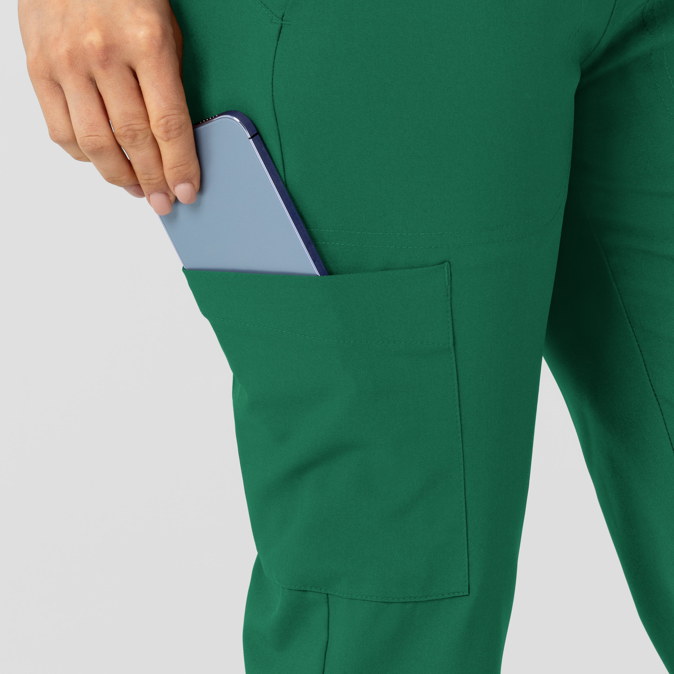 W123 5045 Flex-n-Reach Track Scrub Pants Hunter