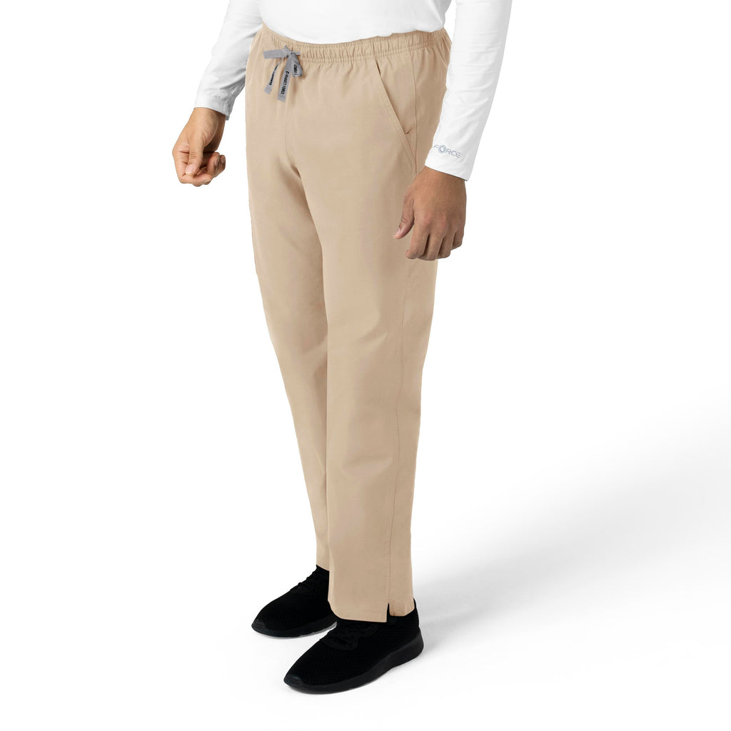 Force Essentials C55013 Unisex Elastic Waist Cargo Scrub Pants Khaki