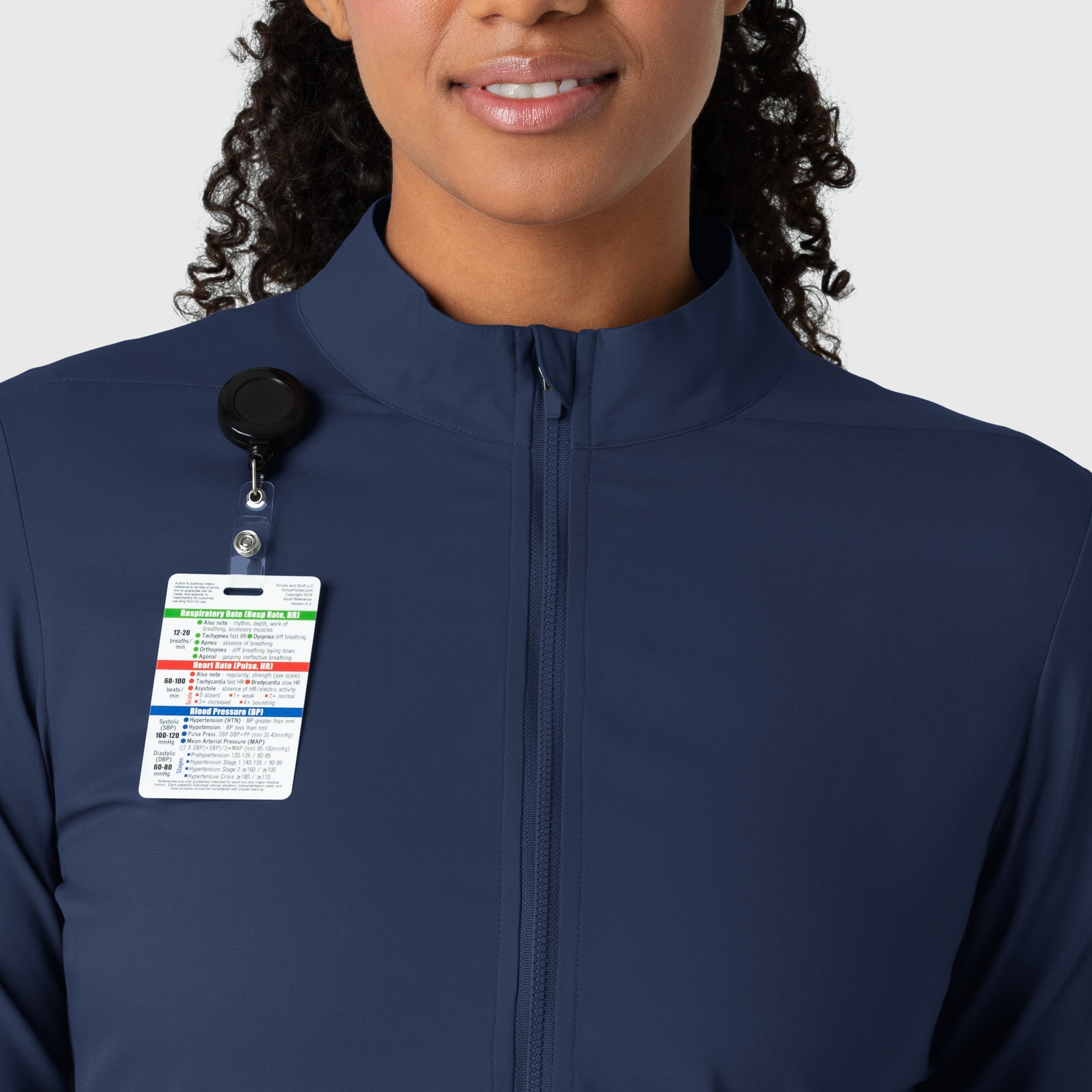 Boundless 8151 Warm Up Scrub Jacket Navy