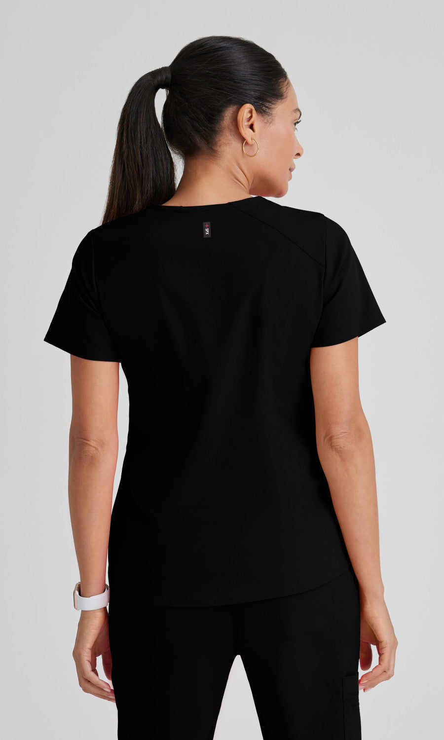 Grey's Anatomy Stretch GRST011 Emma Scrub Top Black