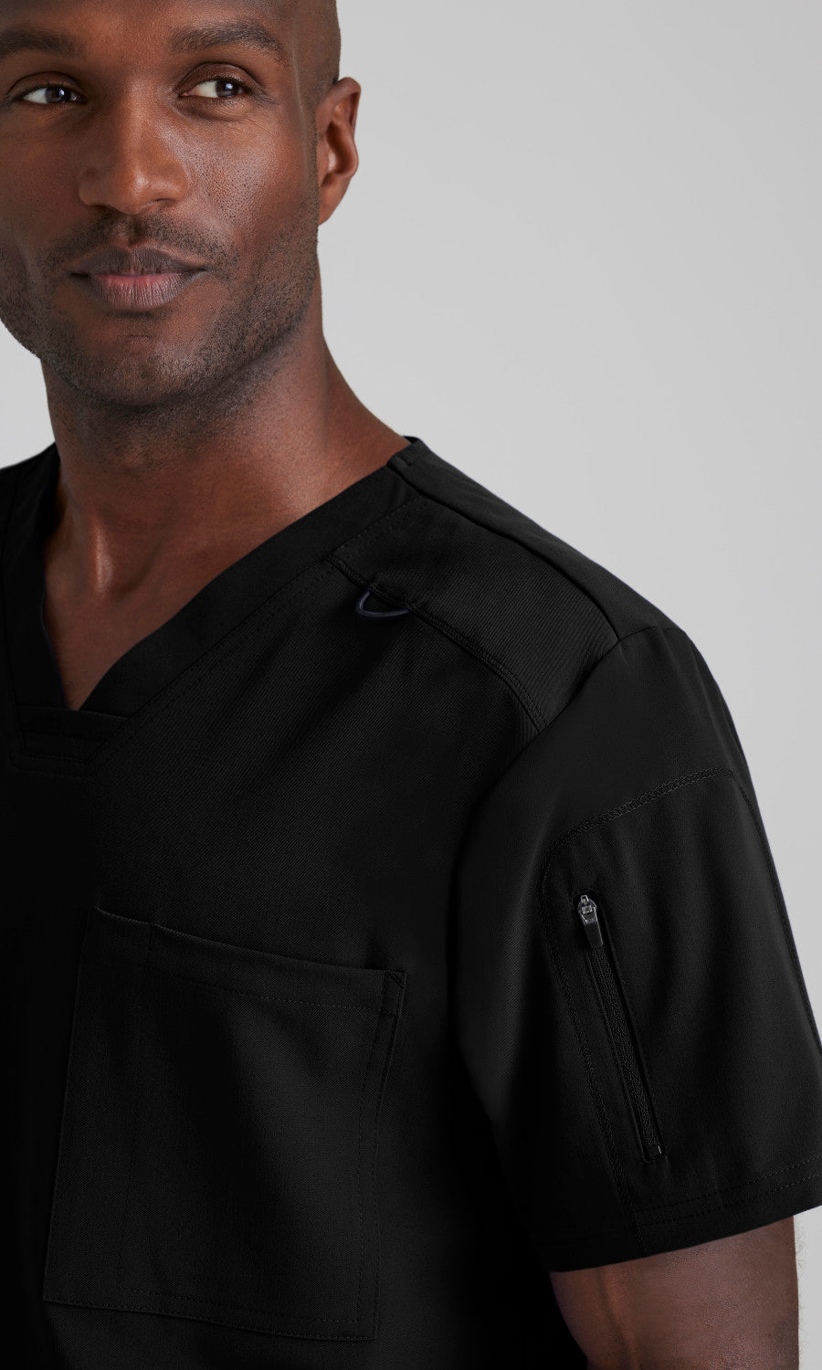 Grey's Anatomy Stretch GRST079 Murphy Scrub Top Black