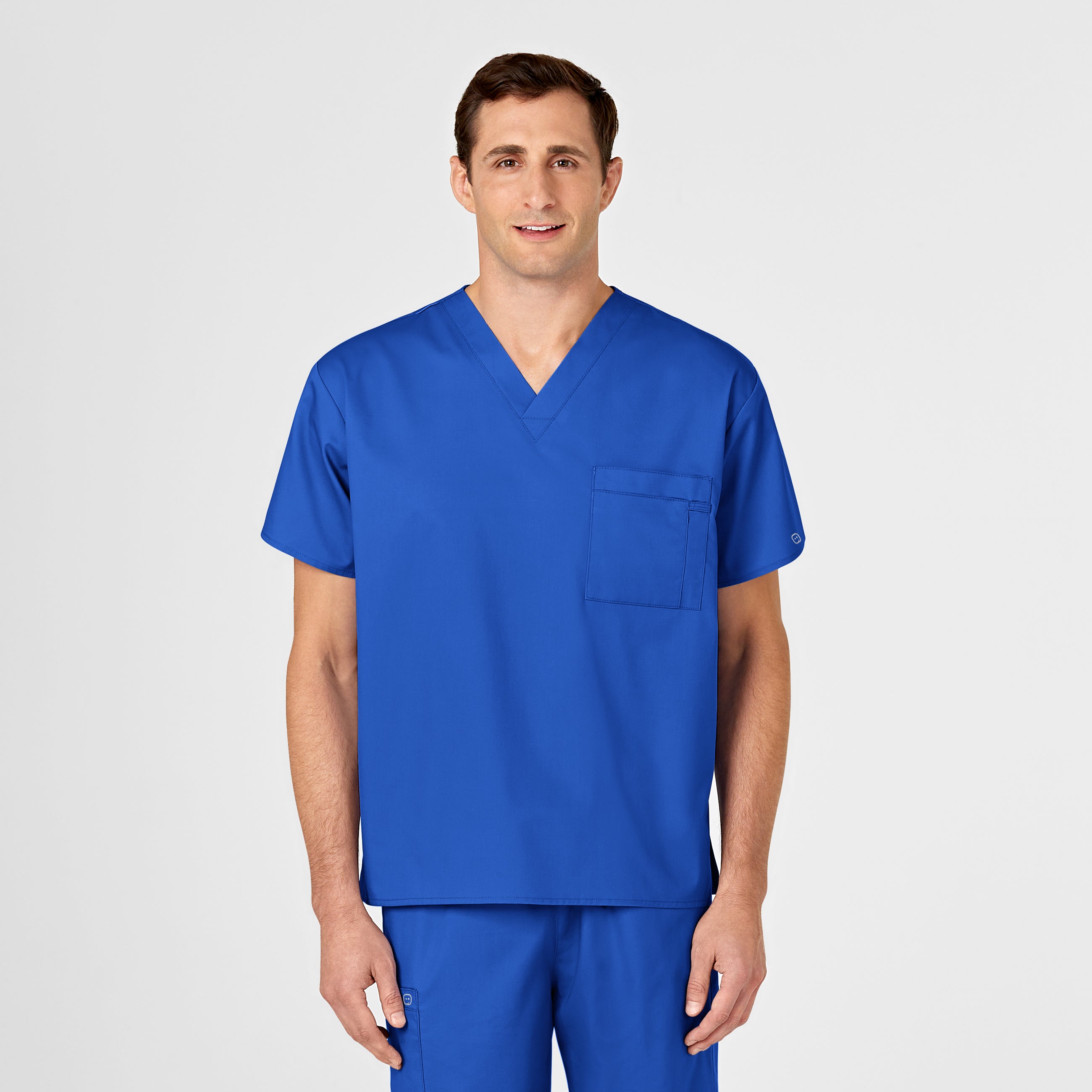 WonderWORK 100 Unisex V-Neck Scrub Top Royal