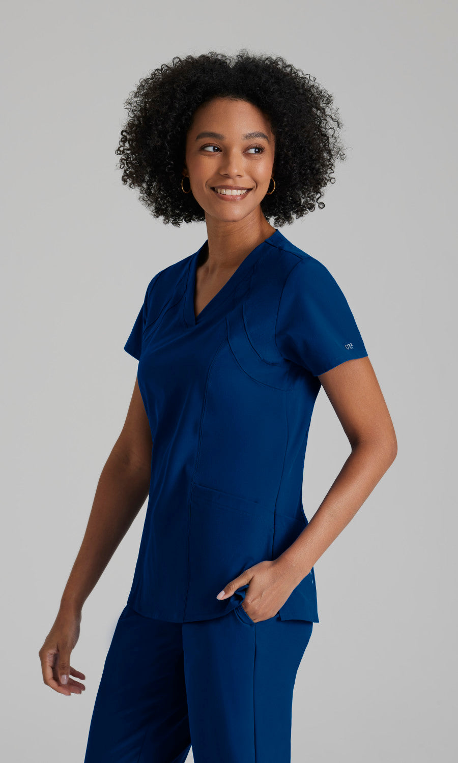 Barco One 5105 Racer Scrub Top Indigo