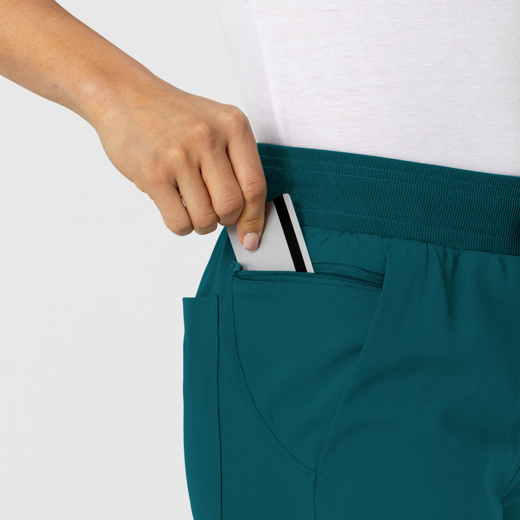 W123 5045 Flex-n-Reach Track Scrub Pants Caribbean