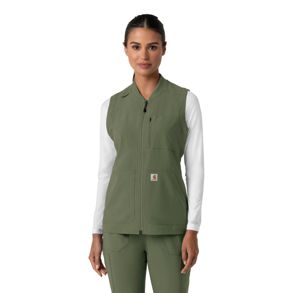 Force Cross-Flex C82510 Women's Lightweight Scrub Vest Olive