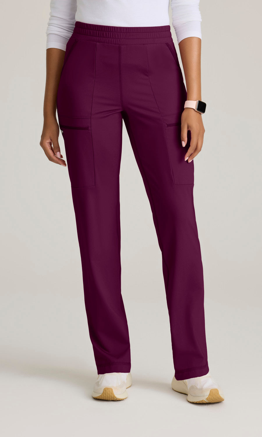 Grey's Anatomy Knits GRSP685 Momentum Knit Scrub Pants Wine