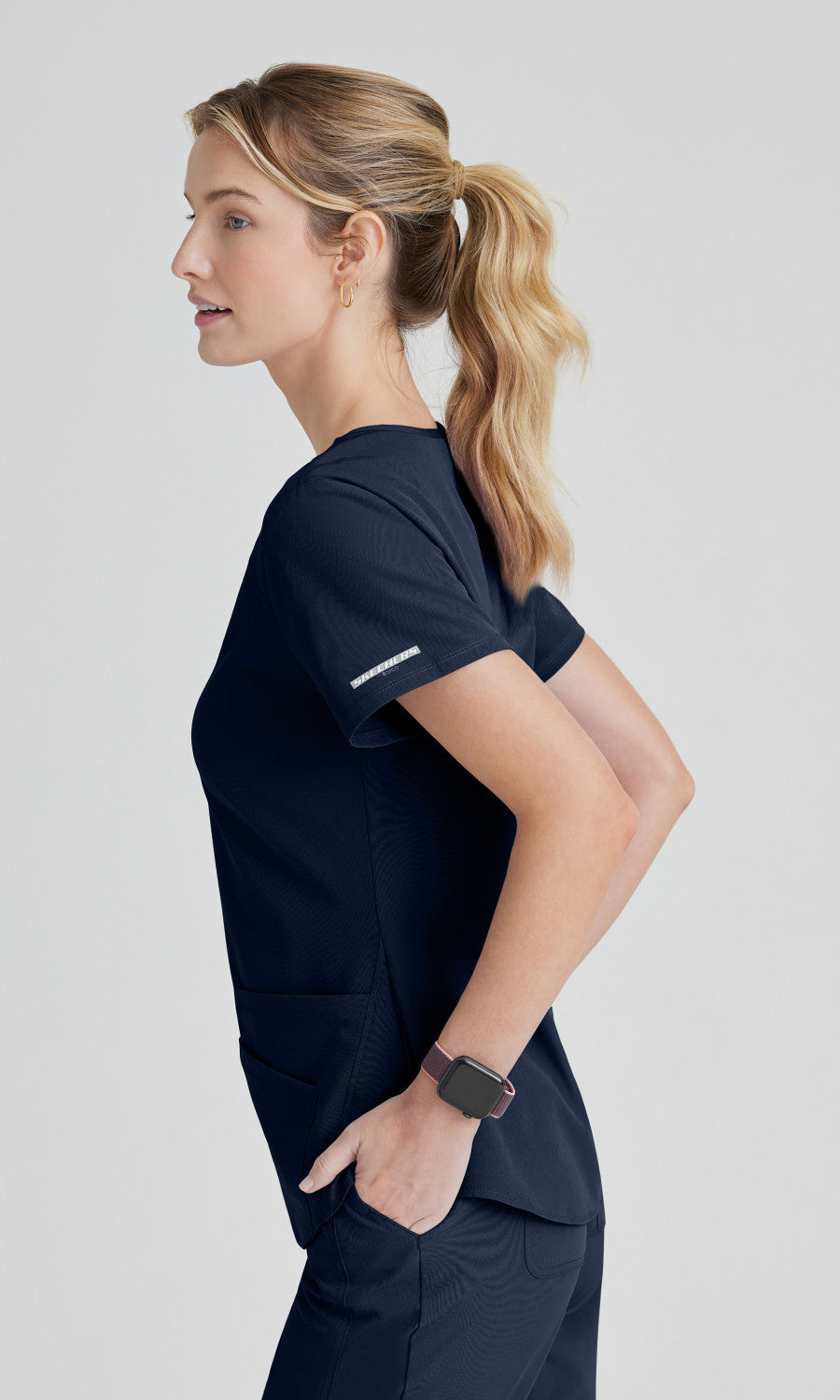 Skechers SK101 Breeze Scrub Top Navy