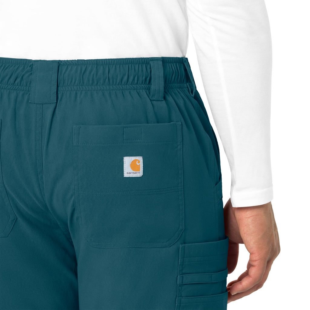 Rugged Flex Peak C55037 Men's Straight Leg Cargo Scrub Pants Caribbean Blue