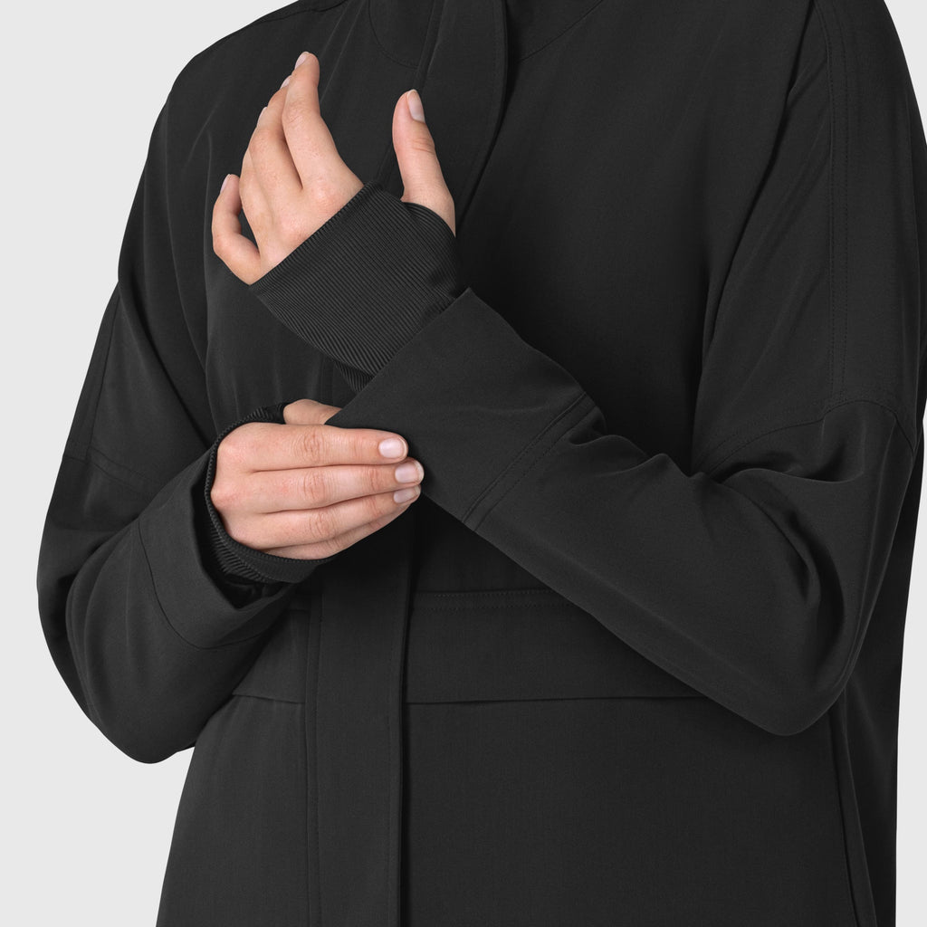 Layers 8132 Germs Happen Packable Scrub Jacket Black