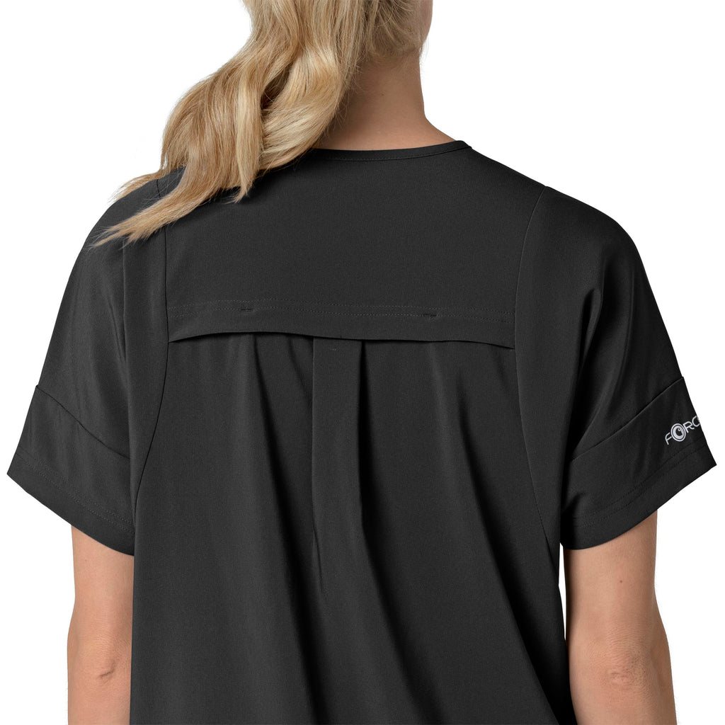 Force Cross-Flex C13110 Oversized V-Neck Scrub Top Black