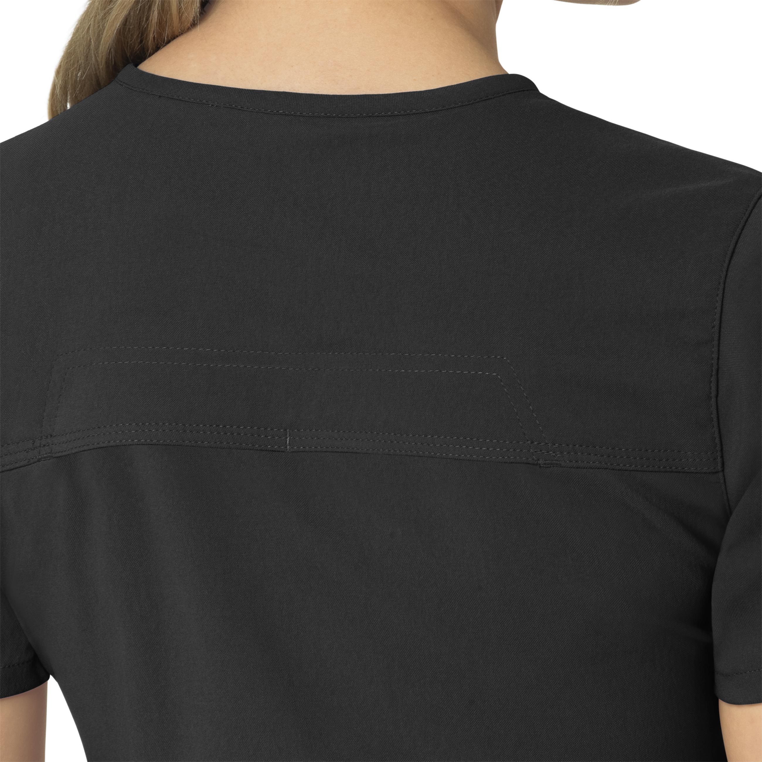 Rugged Flex Peak C12237 4-Pocket V-Neck Scrub Top Black