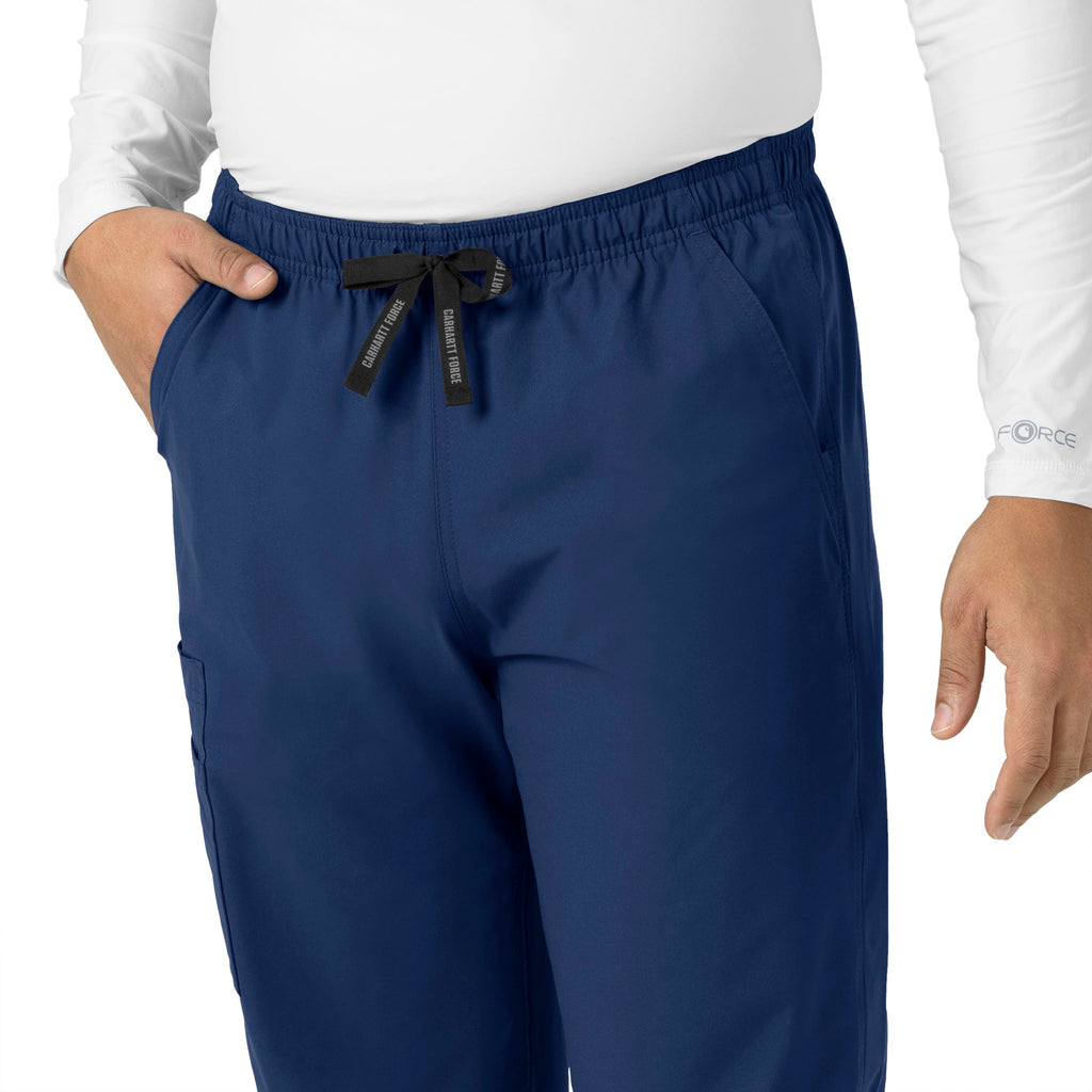 Force Essentials C55013 Unisex Elastic Waist Cargo Scrub Pants Navy