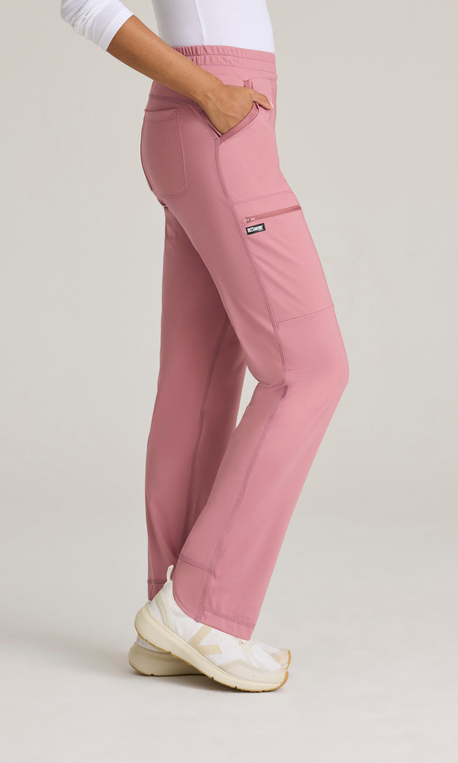 Grey's Anatomy Knits GRSP685 Momentum Knit Scrub Pants Canyon Pink